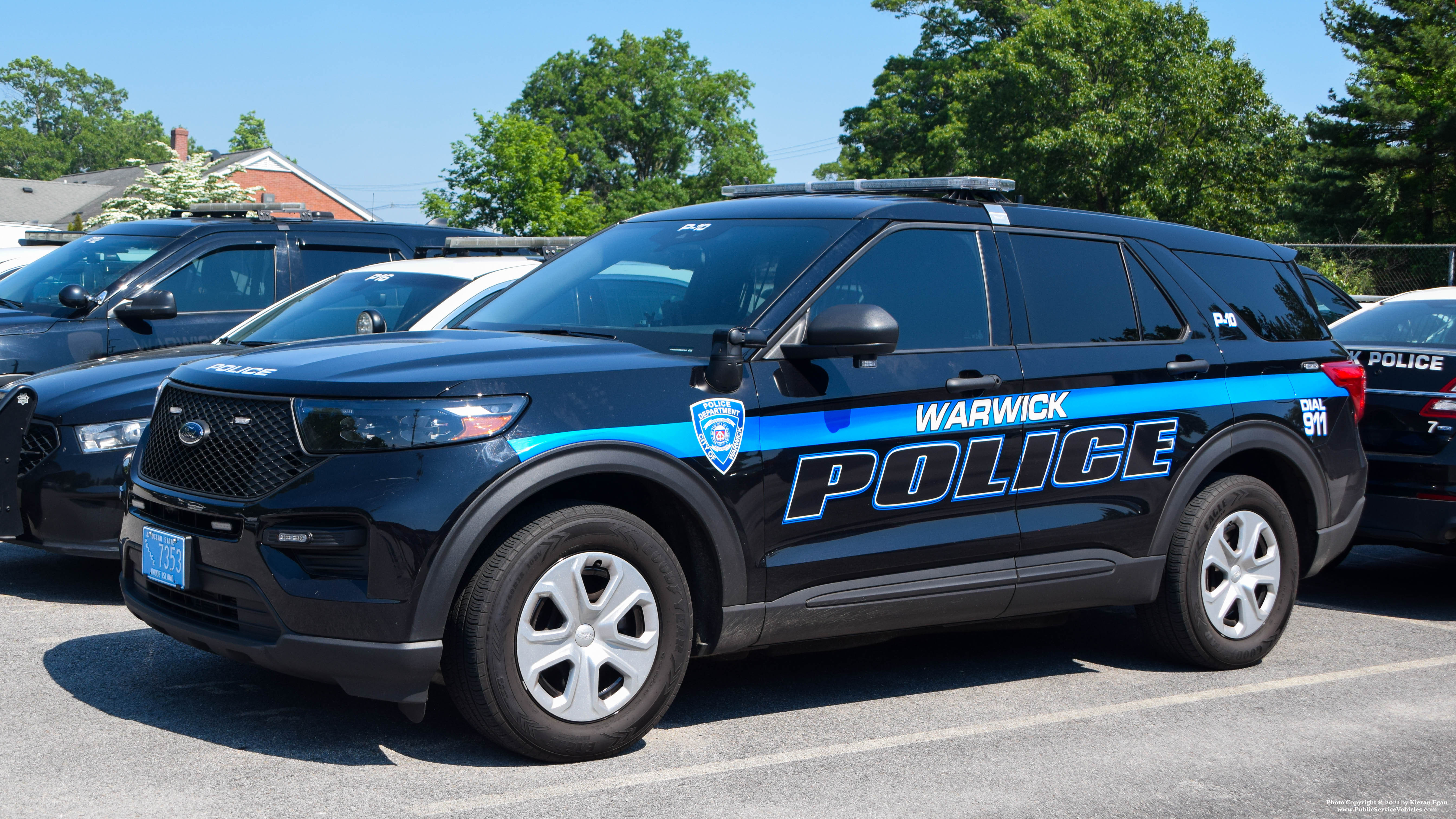 A photo  of Warwick Police
            Cruiser P-10, a 2021 Ford Police Interceptor Utility             taken by Kieran Egan