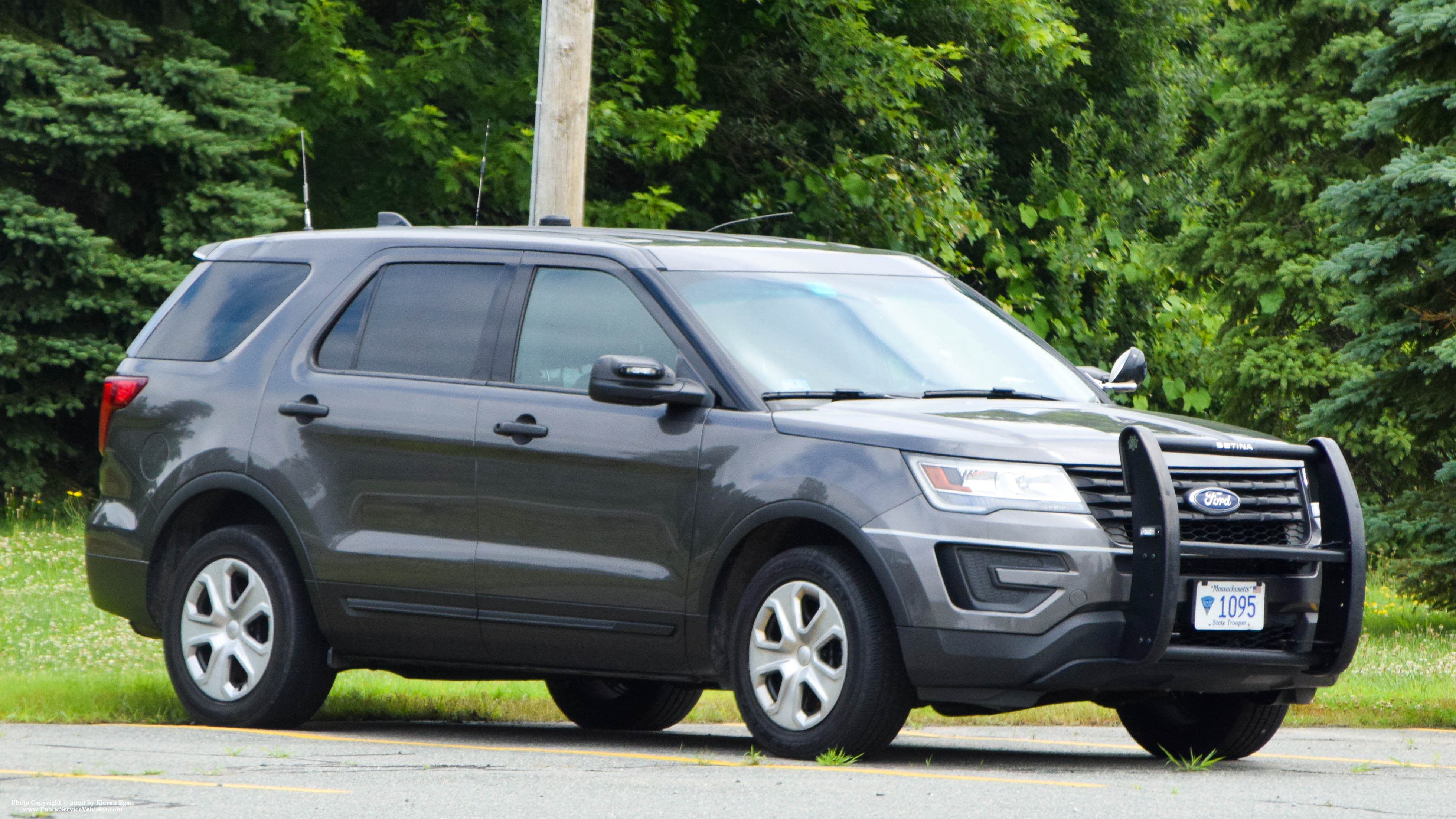 A photo  of Massachusetts State Police
            Cruiser 1095, a 2017 Ford Police Interceptor Utility             taken by Kieran Egan