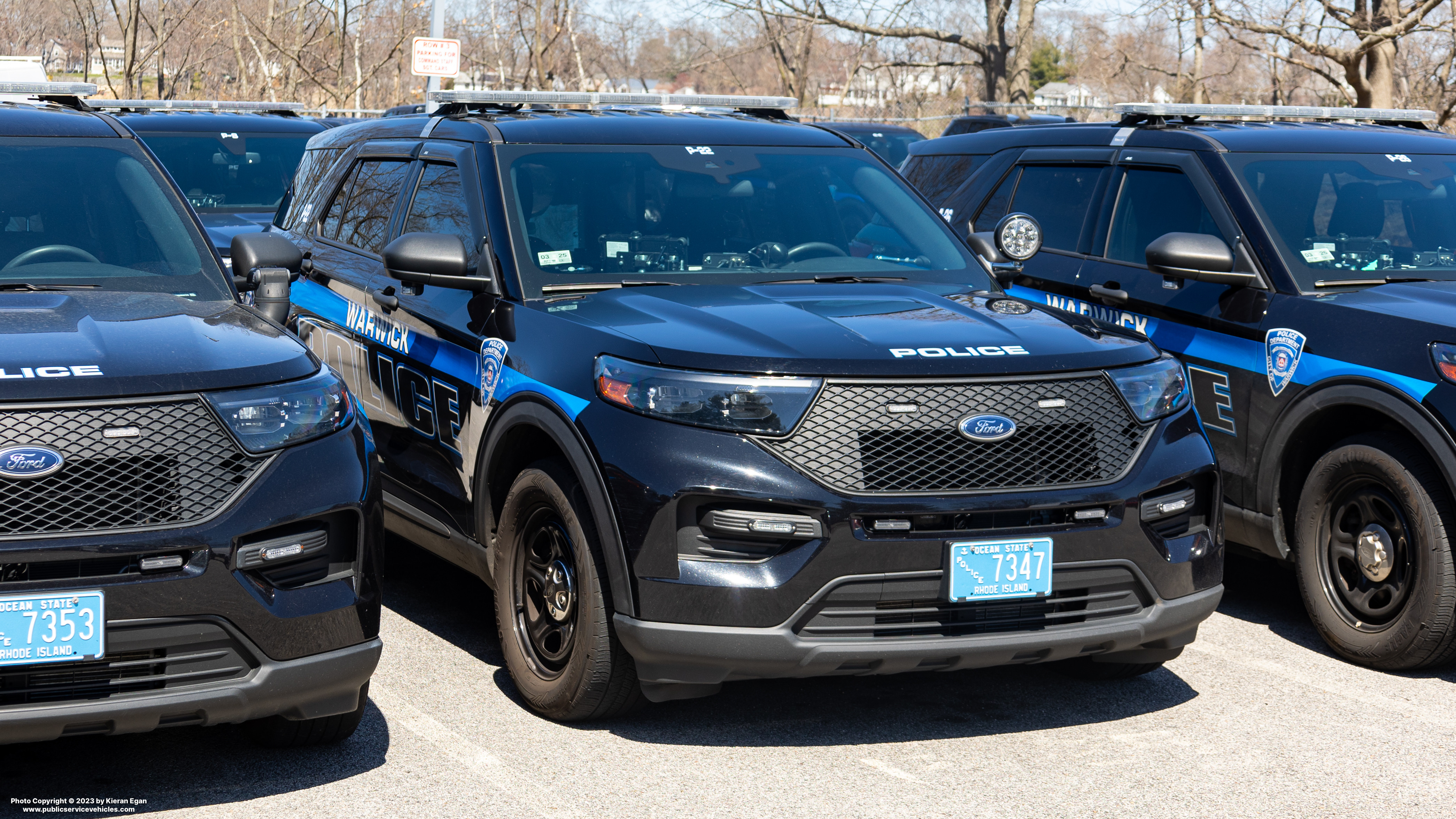 A photo  of Warwick Police
            Cruiser P-22, a 2021 Ford Police Interceptor Utility             taken by Kieran Egan