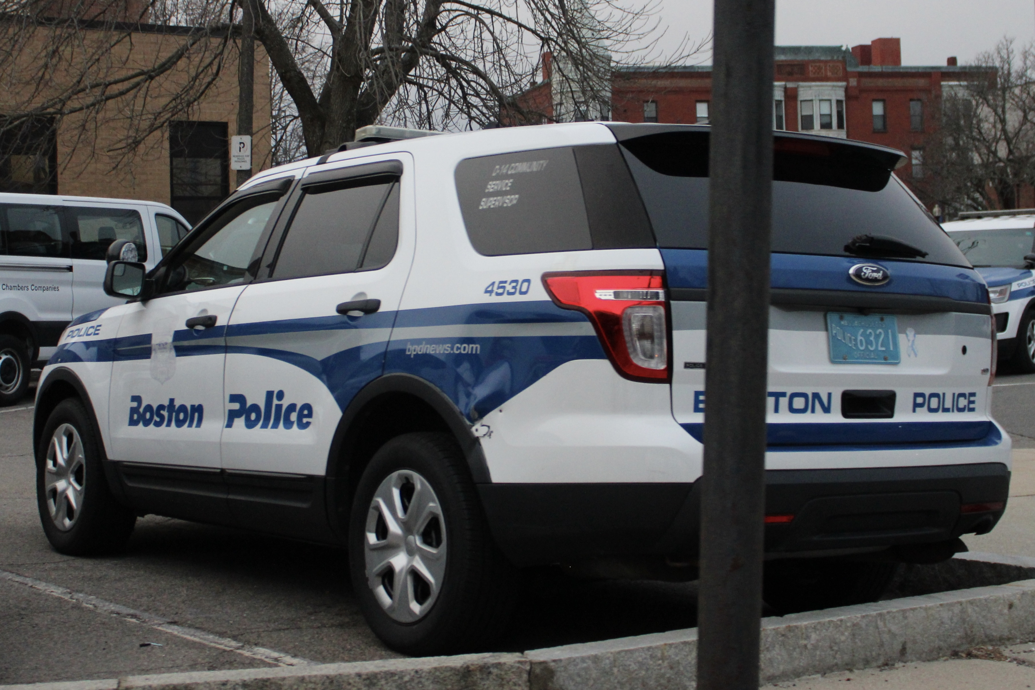 A photo  of Boston Police
            Cruiser 4530, a 2014 Ford Police Interceptor Utility             taken by @riemergencyvehicles