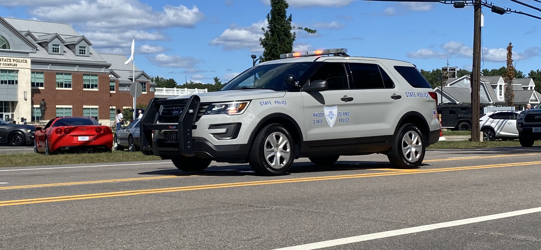 A photo  of Rhode Island State Police
            Cruiser 197, a 2018 Ford Police Interceptor Utility             taken by @riemergencyvehicles