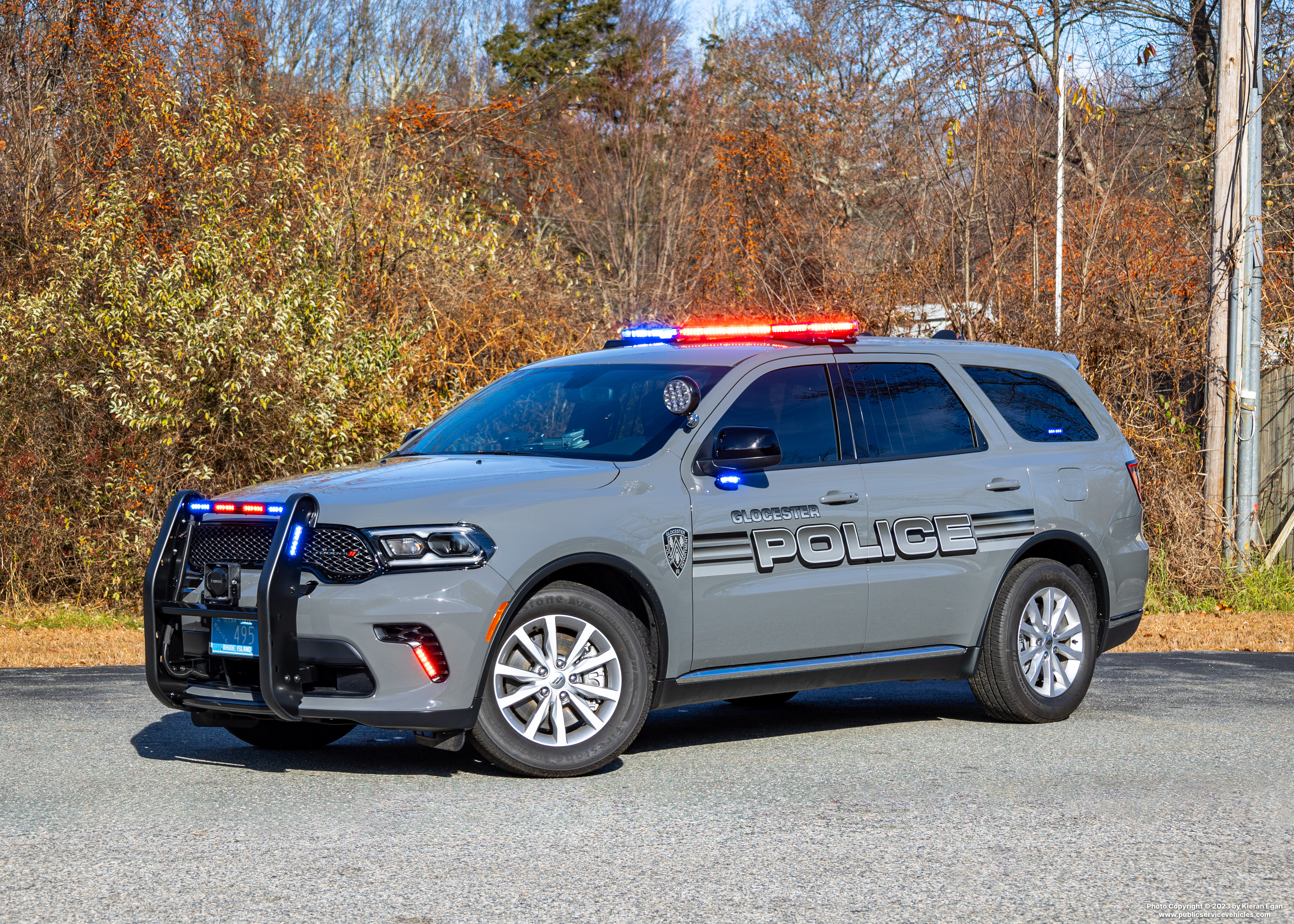 A photo  of Glocester Police
            Cruiser 495, a 2023 Dodge Durango             taken by Kieran Egan