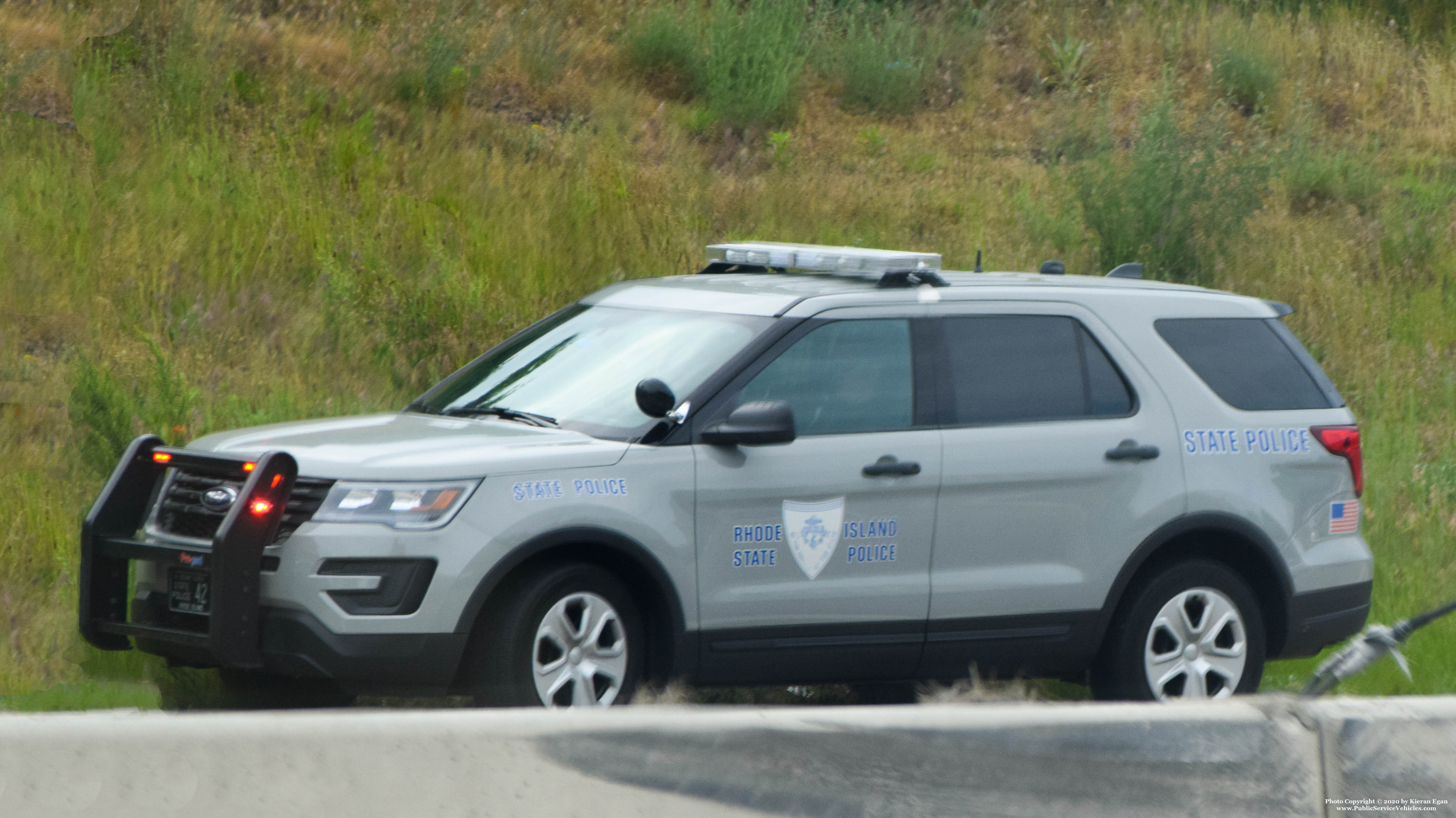 A photo  of Rhode Island State Police
            Cruiser 42, a 2018 Ford Police Interceptor Utility             taken by Kieran Egan