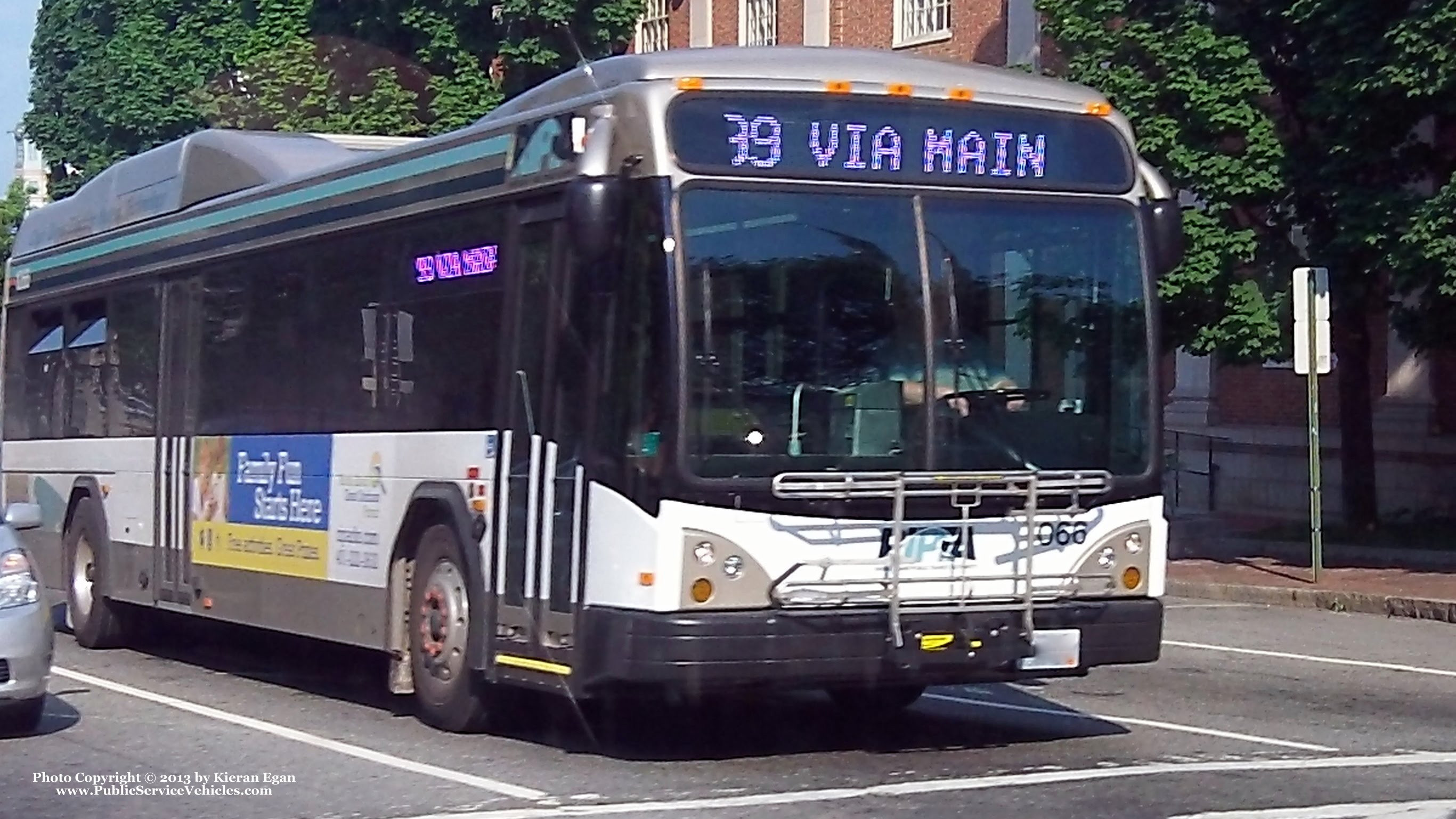 A photo  of Rhode Island Public Transit Authority
            Bus 1066, a 2010 Gillig BRT HEV             taken by Kieran Egan