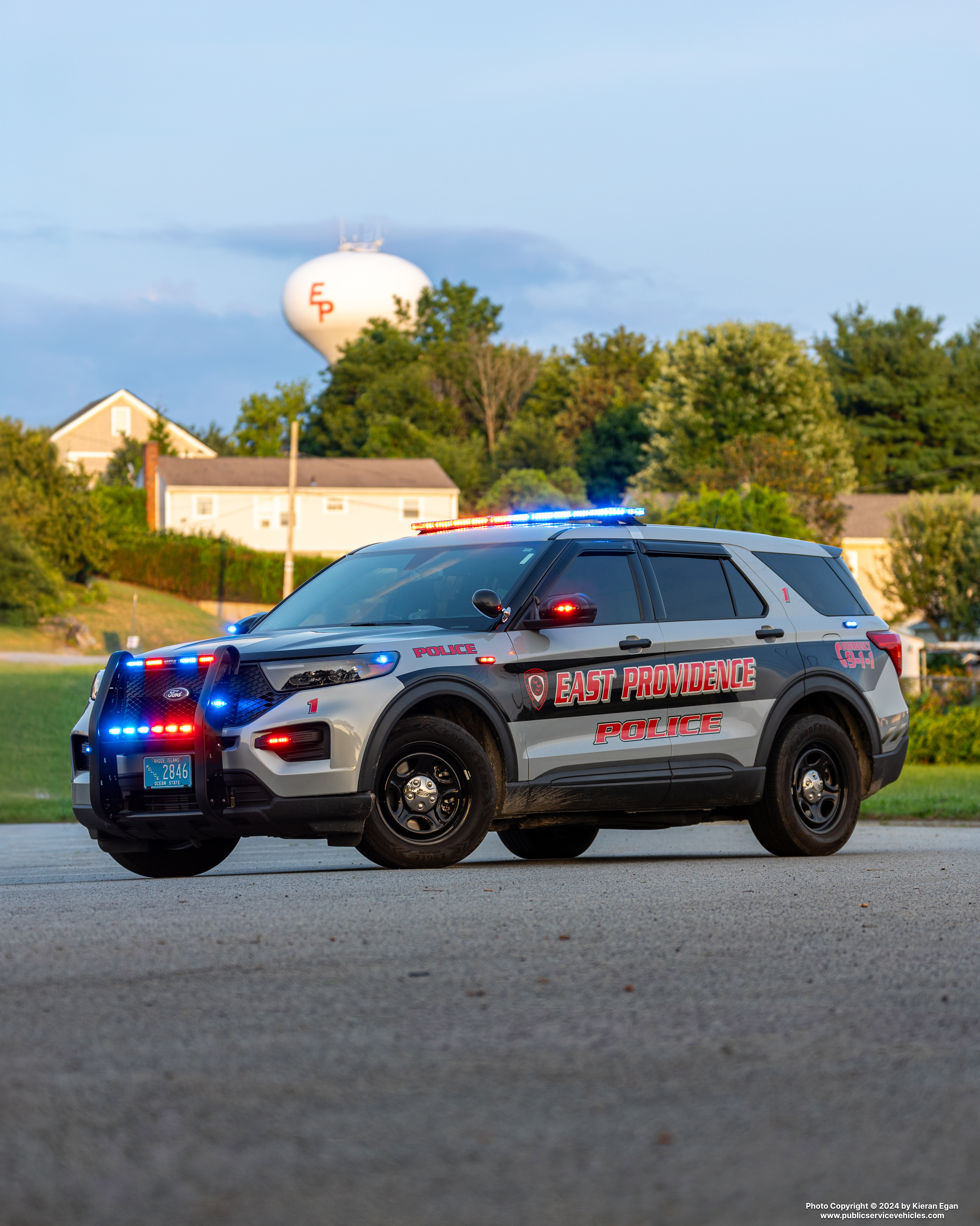 A photo  of East Providence Police
            Car 1, a 2023 Ford Police Interceptor Utility Hybrid             taken by Kieran Egan