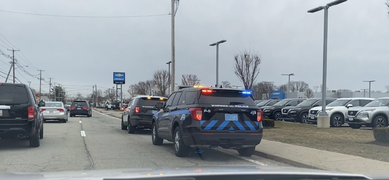 A photo  of Warwick Police
            Cruiser P-5, a 2021 Ford Police Interceptor Utility             taken by @riemergencyvehicles