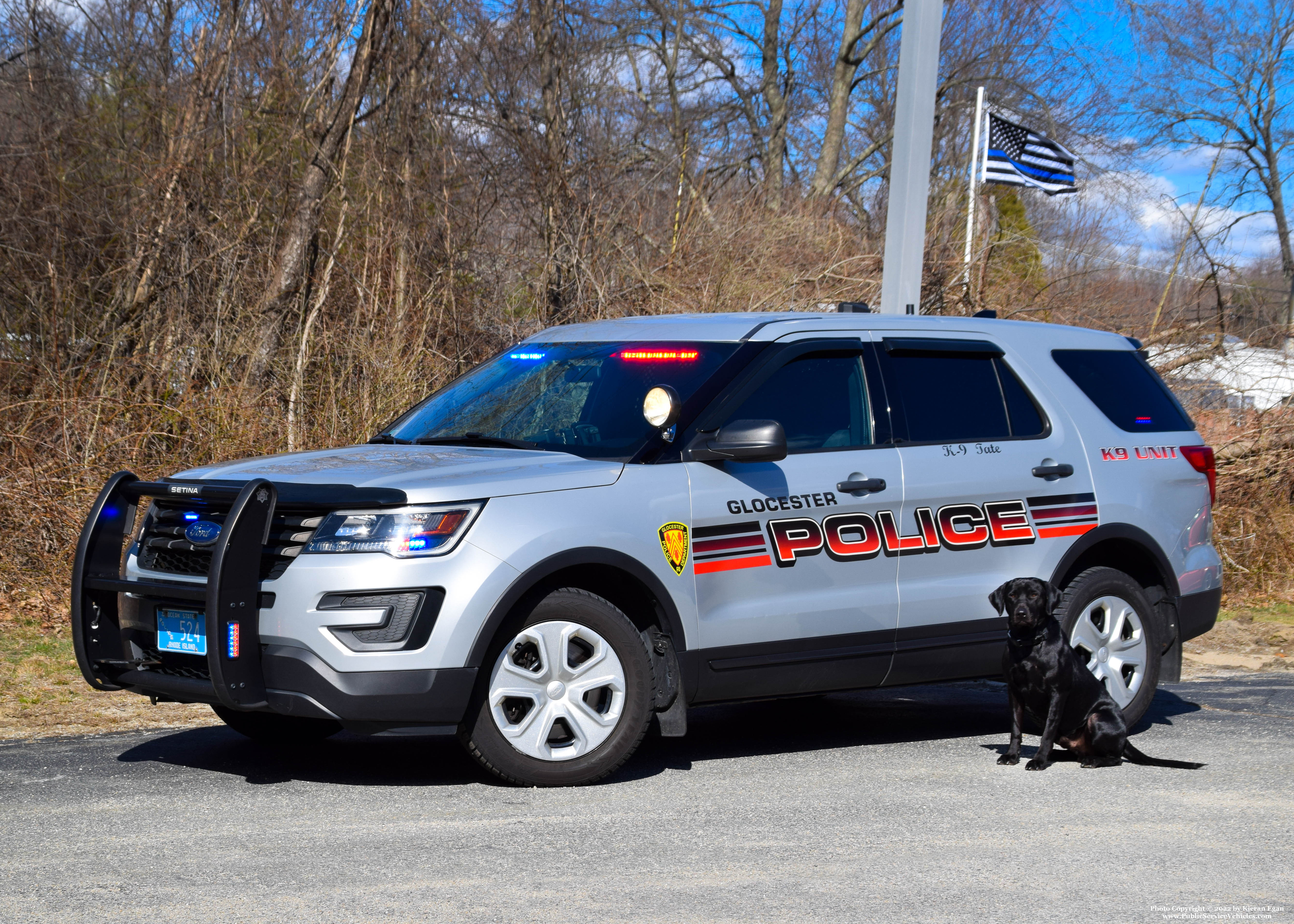 A photo  of Glocester Police
            Cruiser 524, a 2017 Ford Police Interceptor Utility             taken by Kieran Egan