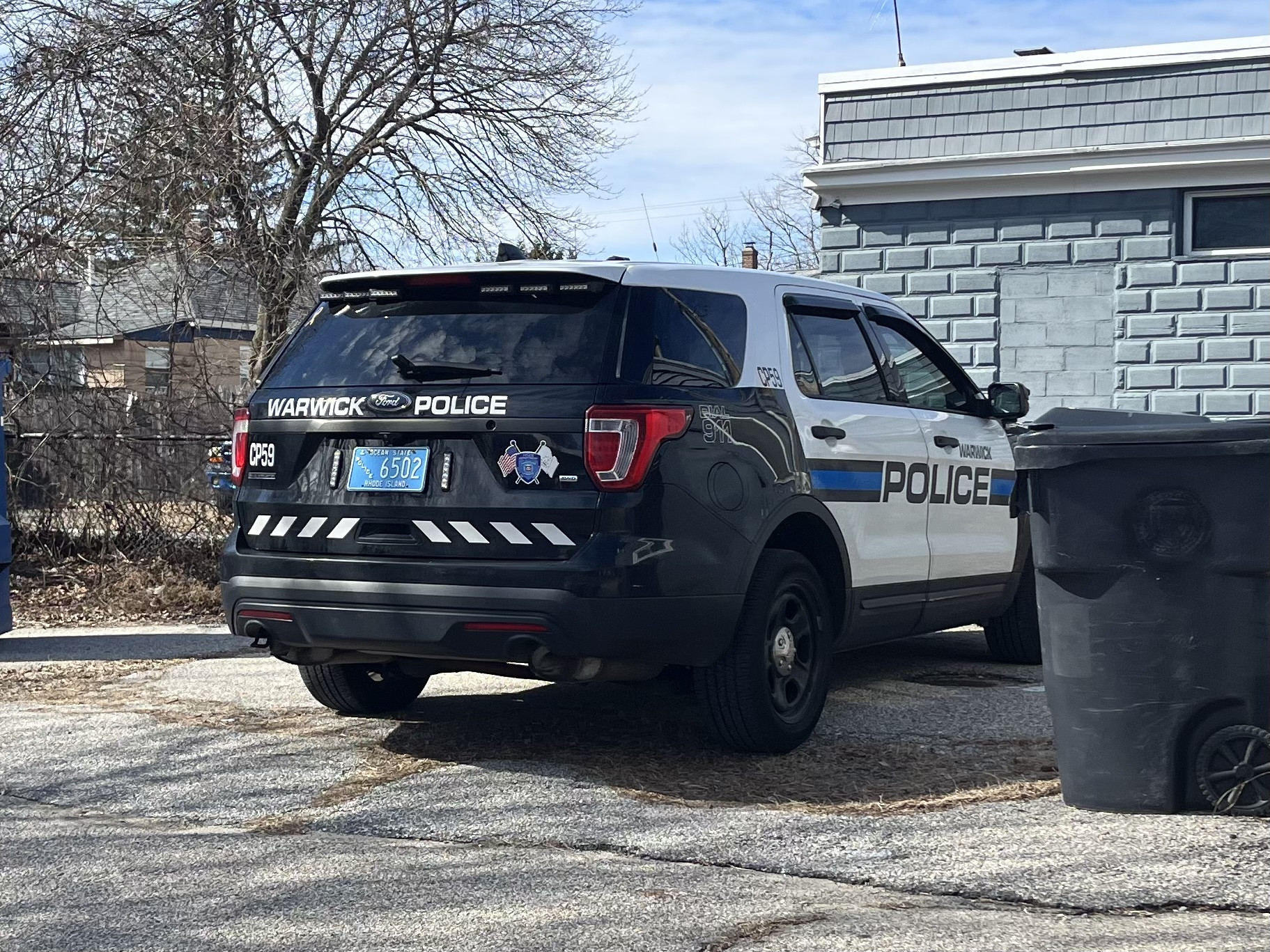 A photo  of Warwick Police
            Cruiser CP-59, a 2017 Ford Police Interceptor Utility             taken by @riemergencyvehicles