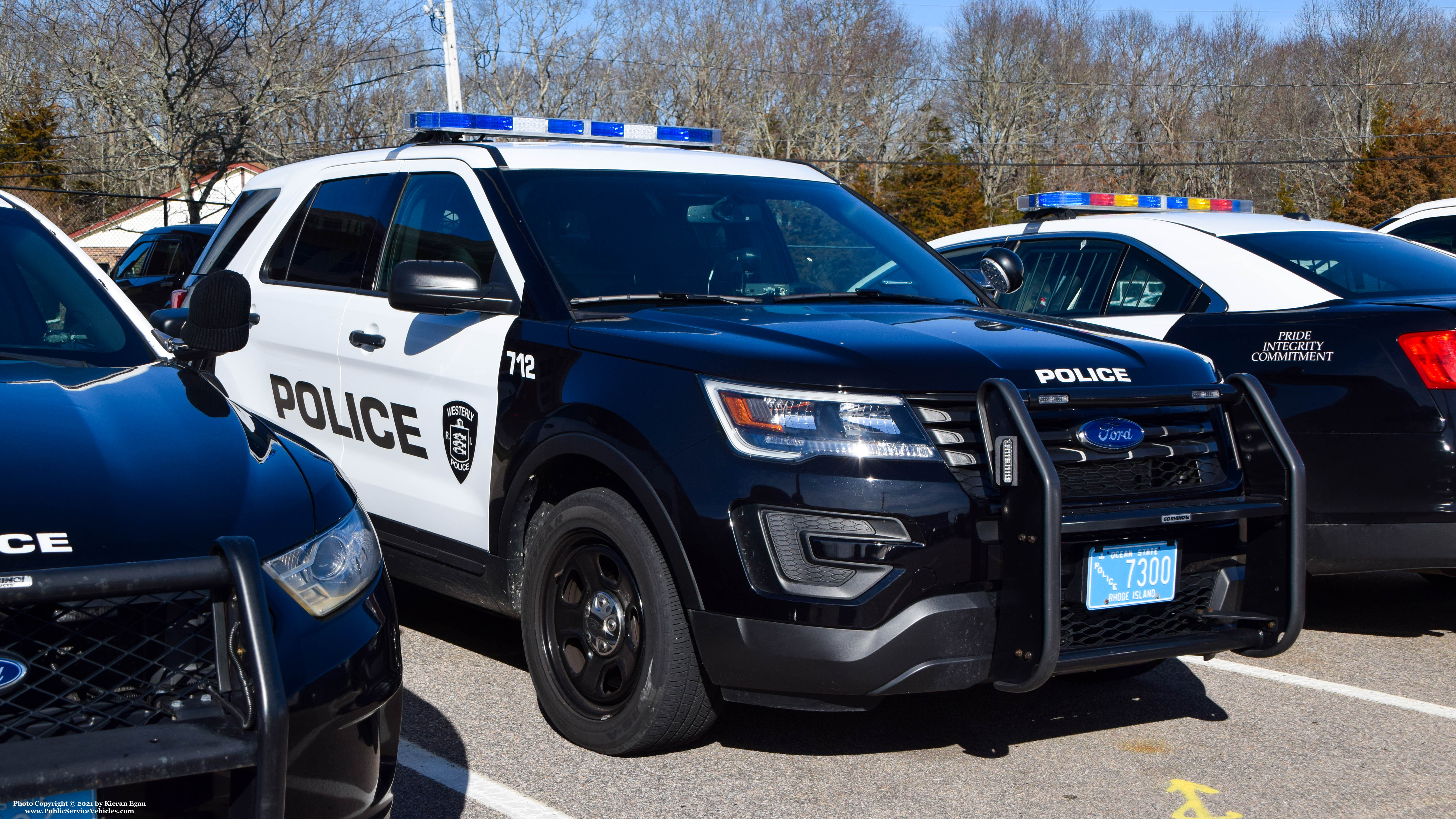 A photo  of Westerly Police
            Cruiser 712, a 2016-2019 Ford Police Interceptor Utility             taken by Kieran Egan