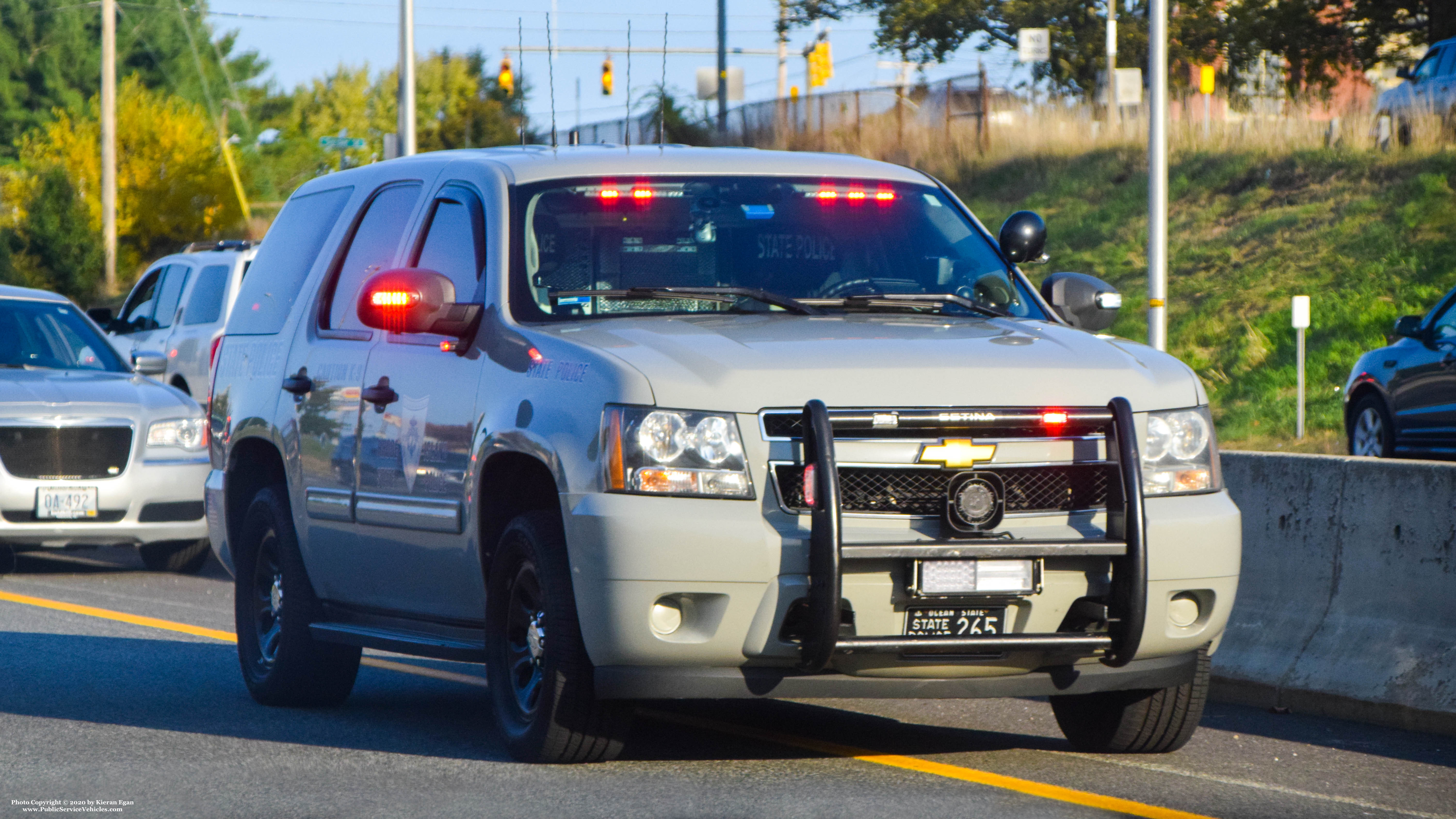 A photo  of Rhode Island State Police
            Cruiser 265, a 2013 Chevrolet Tahoe             taken by Kieran Egan