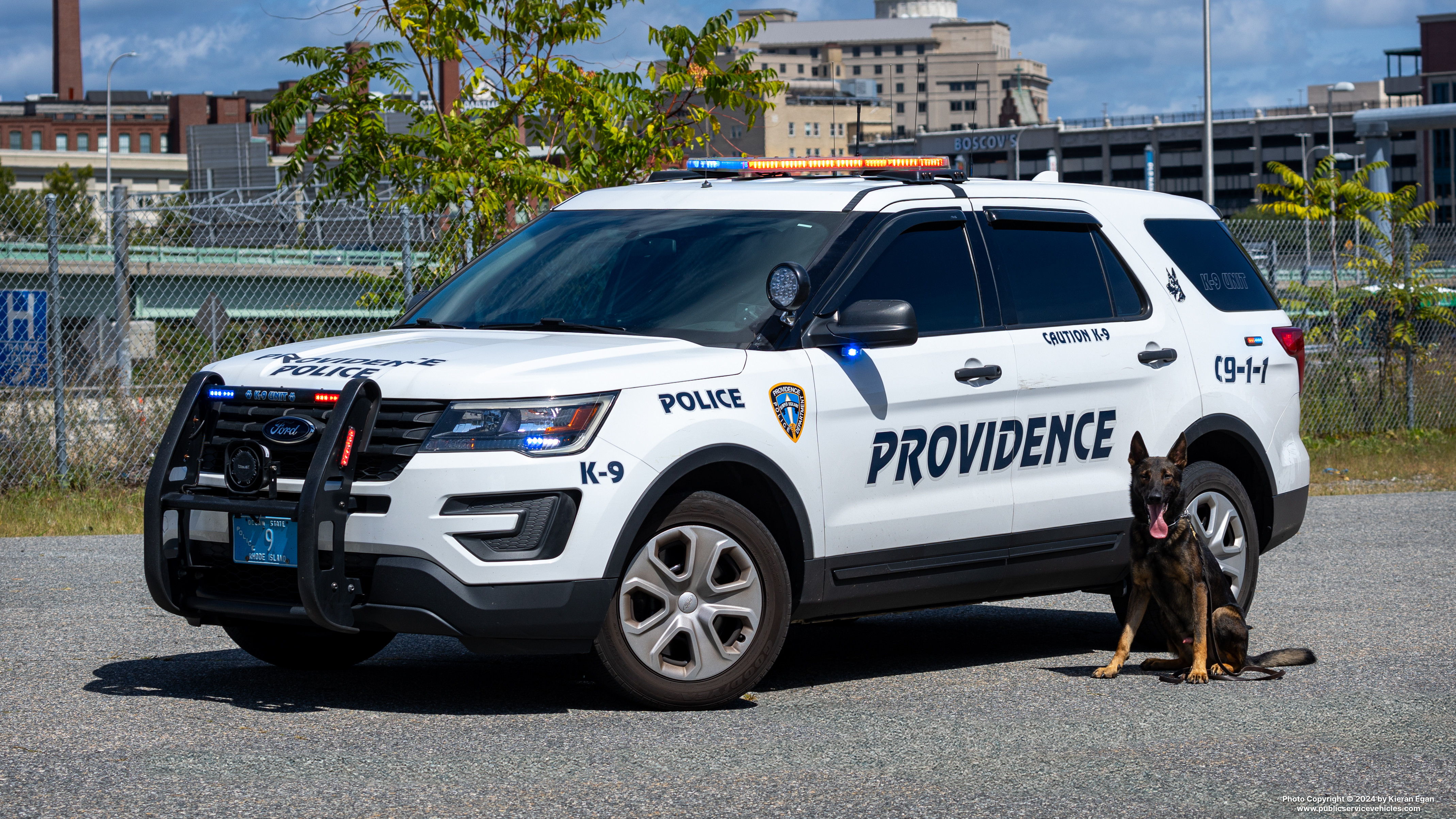 A photo  of Providence Police
            Cruiser 9, a 2017 Ford Police Interceptor Utility             taken by Kieran Egan