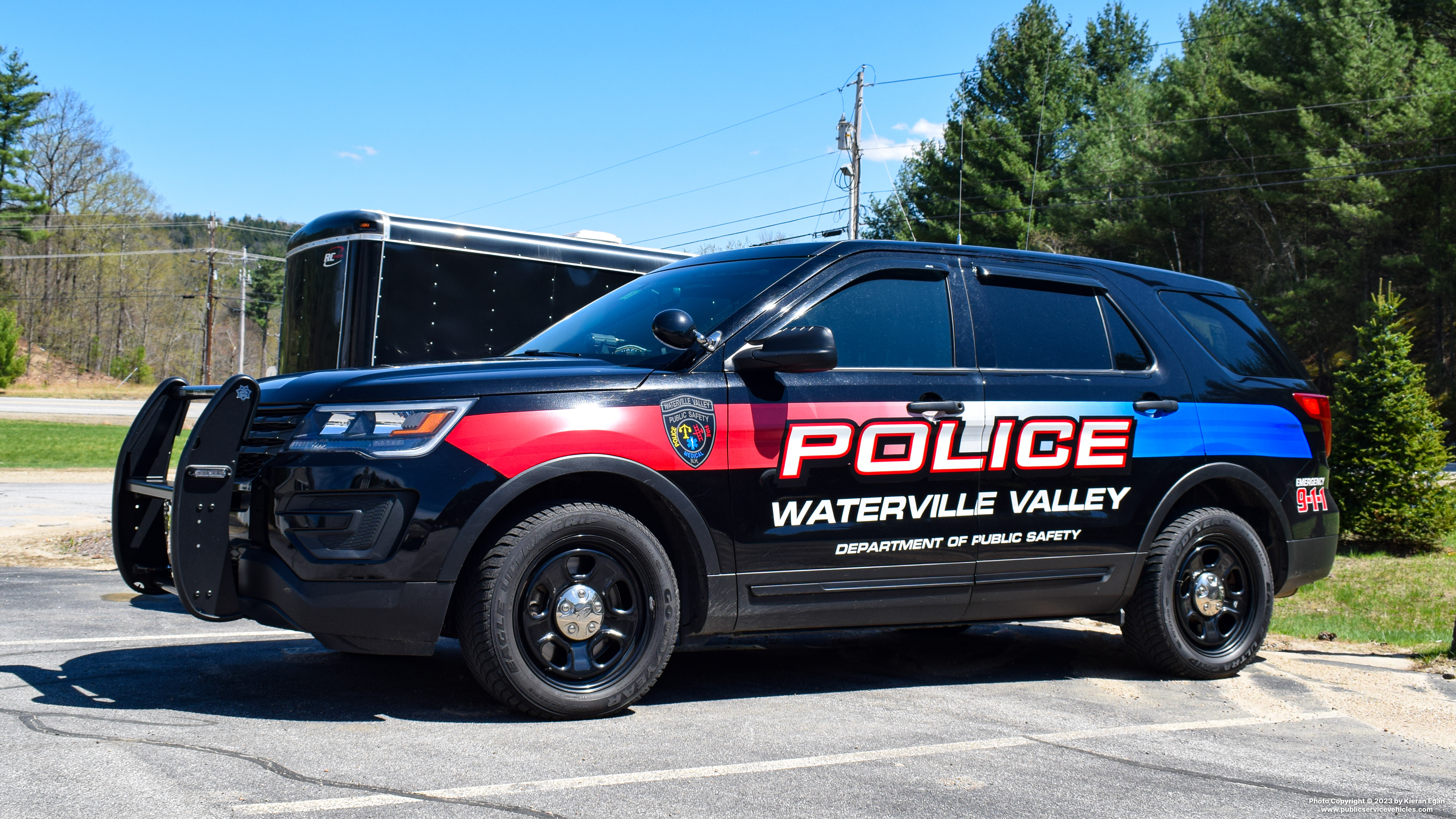 A photo  of Waterville Valley Public Safety
            Car 1, a 2016-2019 Ford Police Interceptor Utility             taken by Kieran Egan