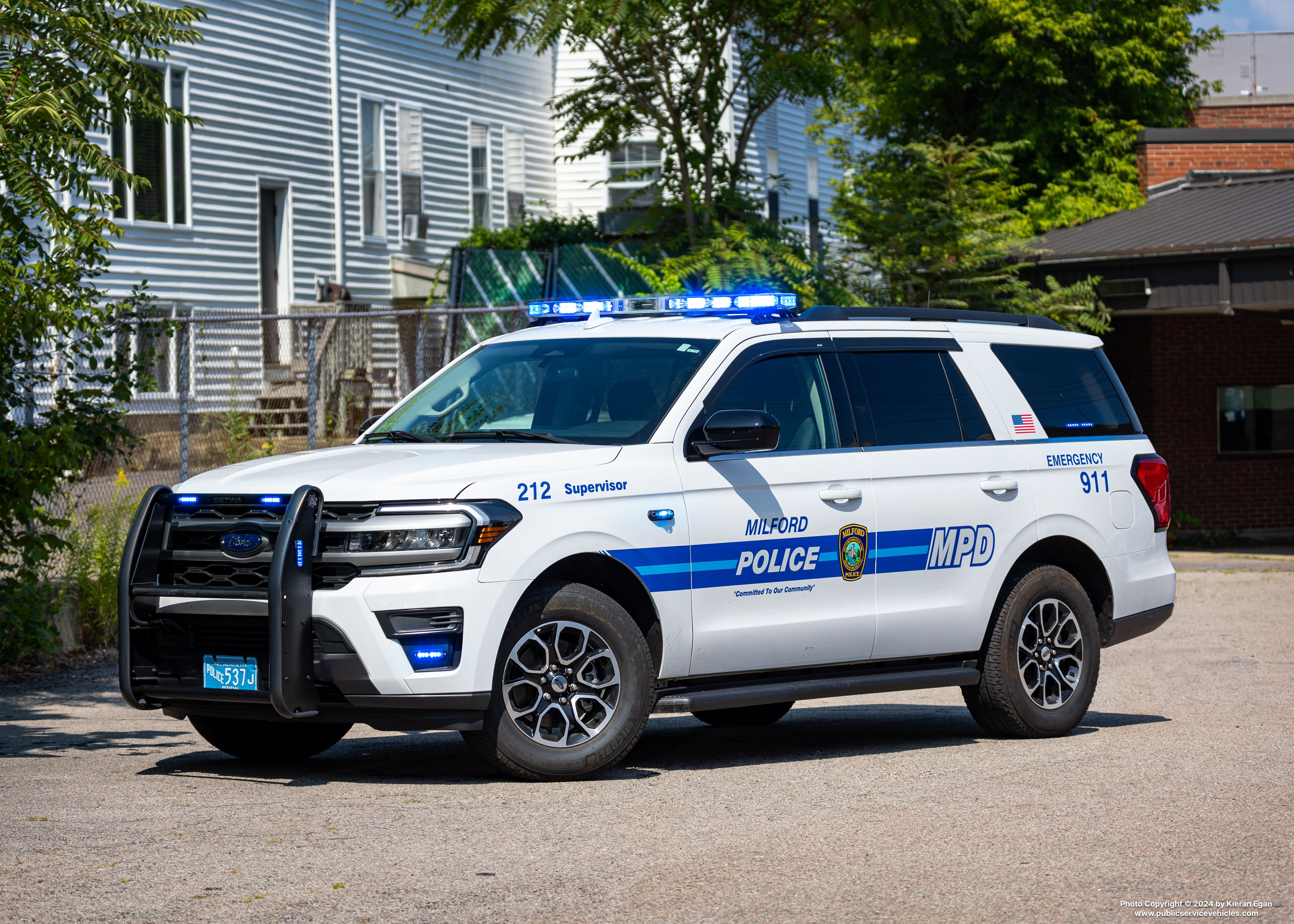 A photo  of Milford Police
            Cruiser 212, a 2022 Ford Expedition             taken by Kieran Egan