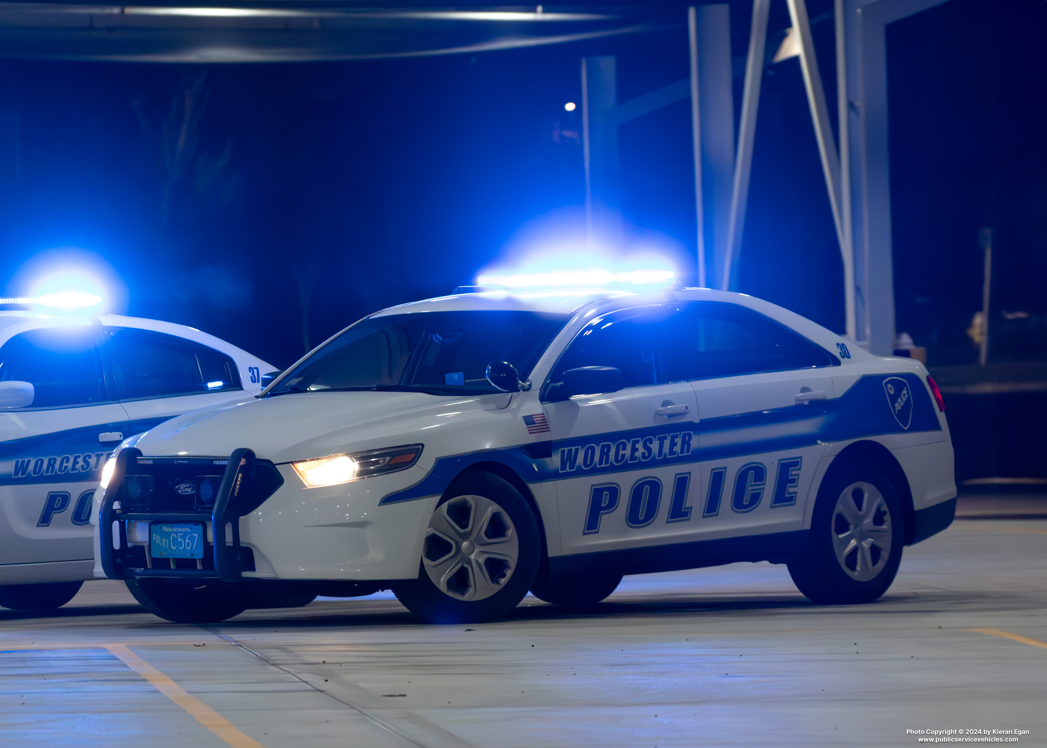 A photo  of Worcester Police
            Cruiser 30, a 2019 Ford Police Interceptor Sedan             taken by Kieran Egan