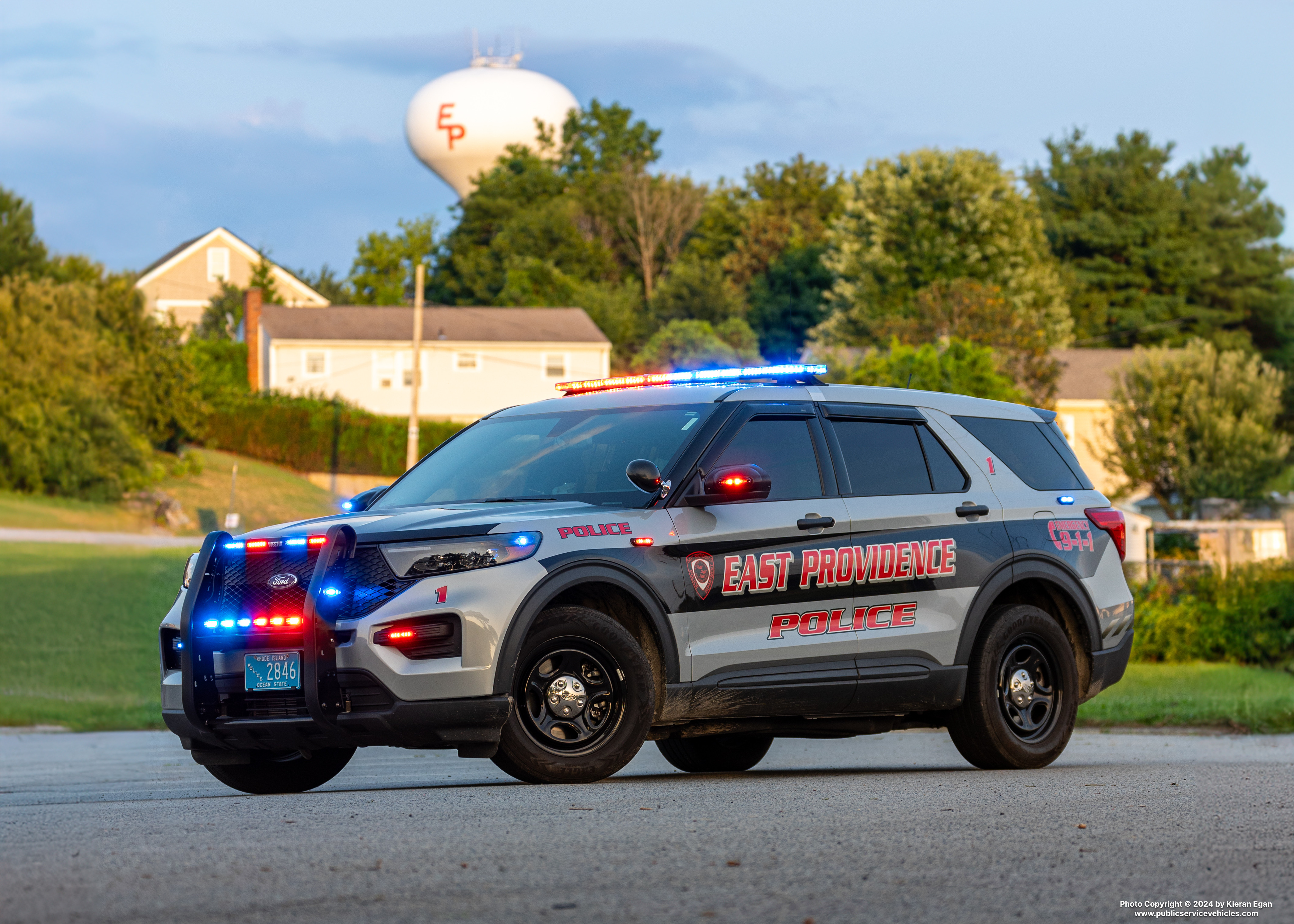 A photo  of East Providence Police
            Car 1, a 2023 Ford Police Interceptor Utility Hybrid             taken by Kieran Egan