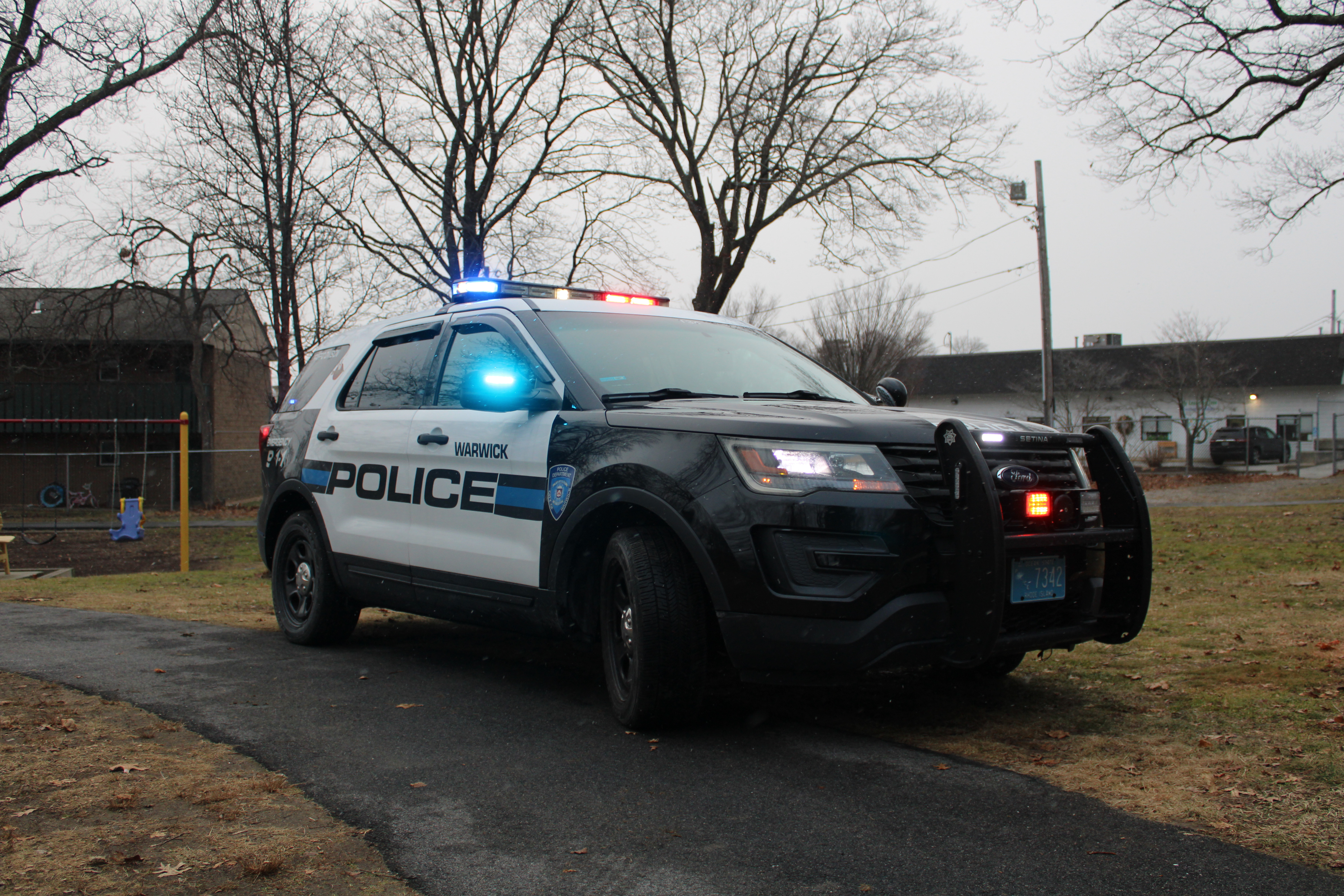 A photo  of Warwick Police
            Cruiser T-34, a 2016 Ford Police Interceptor Utility             taken by @riemergencyvehicles