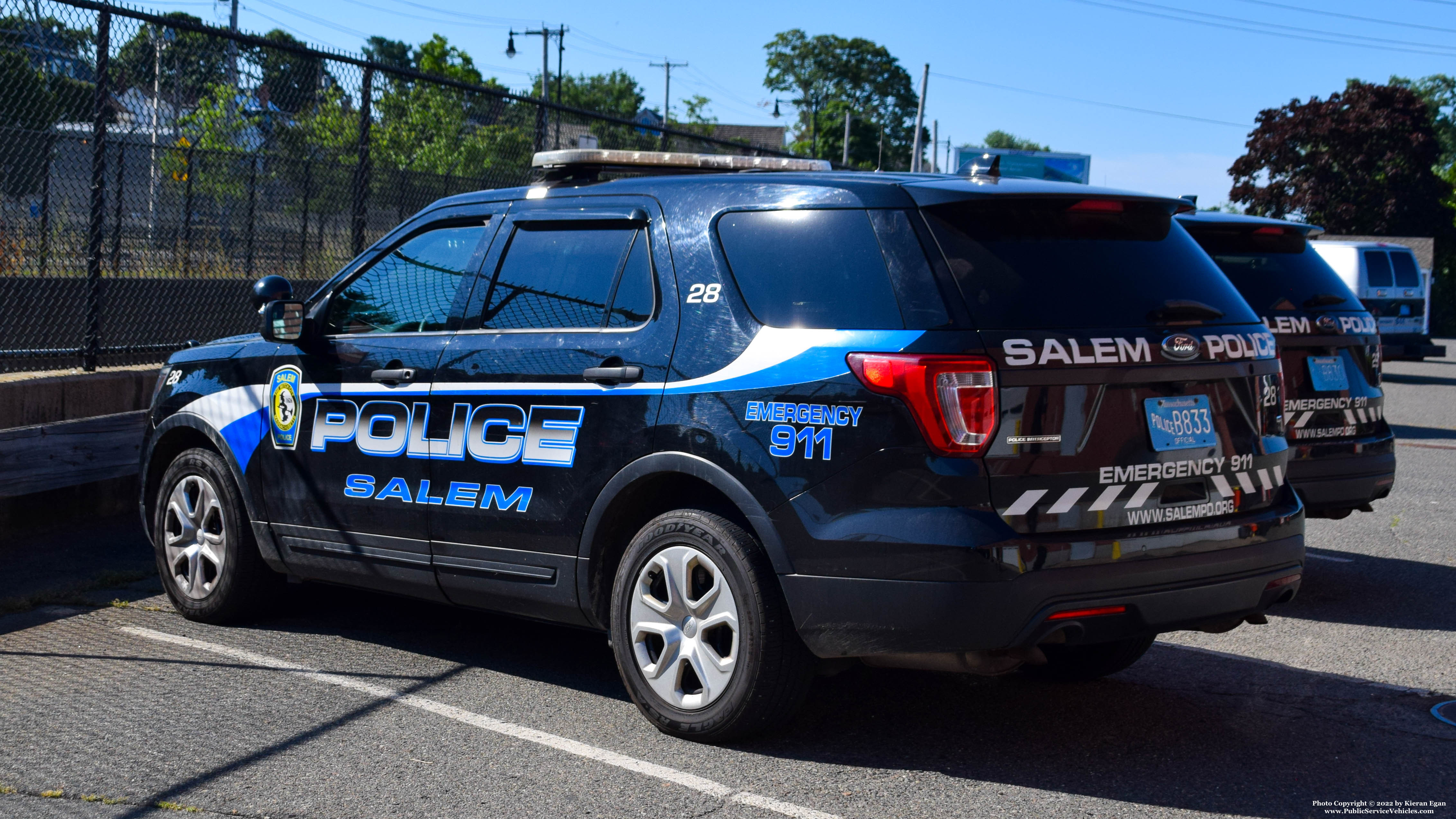 A photo  of Salem Police
            Cruiser 28, a 2016 Ford Police Interceptor Utility             taken by Kieran Egan