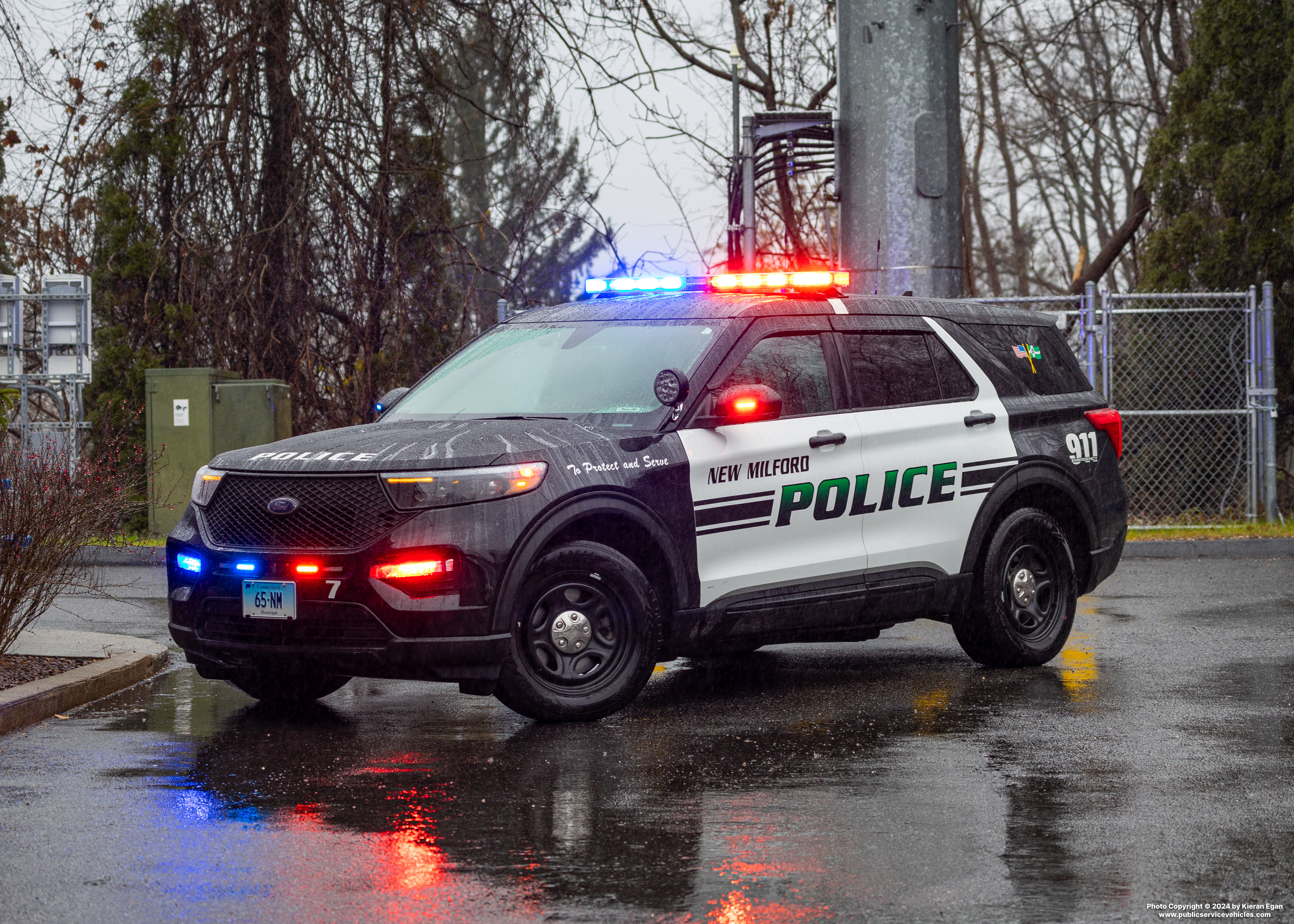 A photo  of New Milford Police
            Car 7, a 2023 Ford Police Interceptor Utility             taken by Kieran Egan