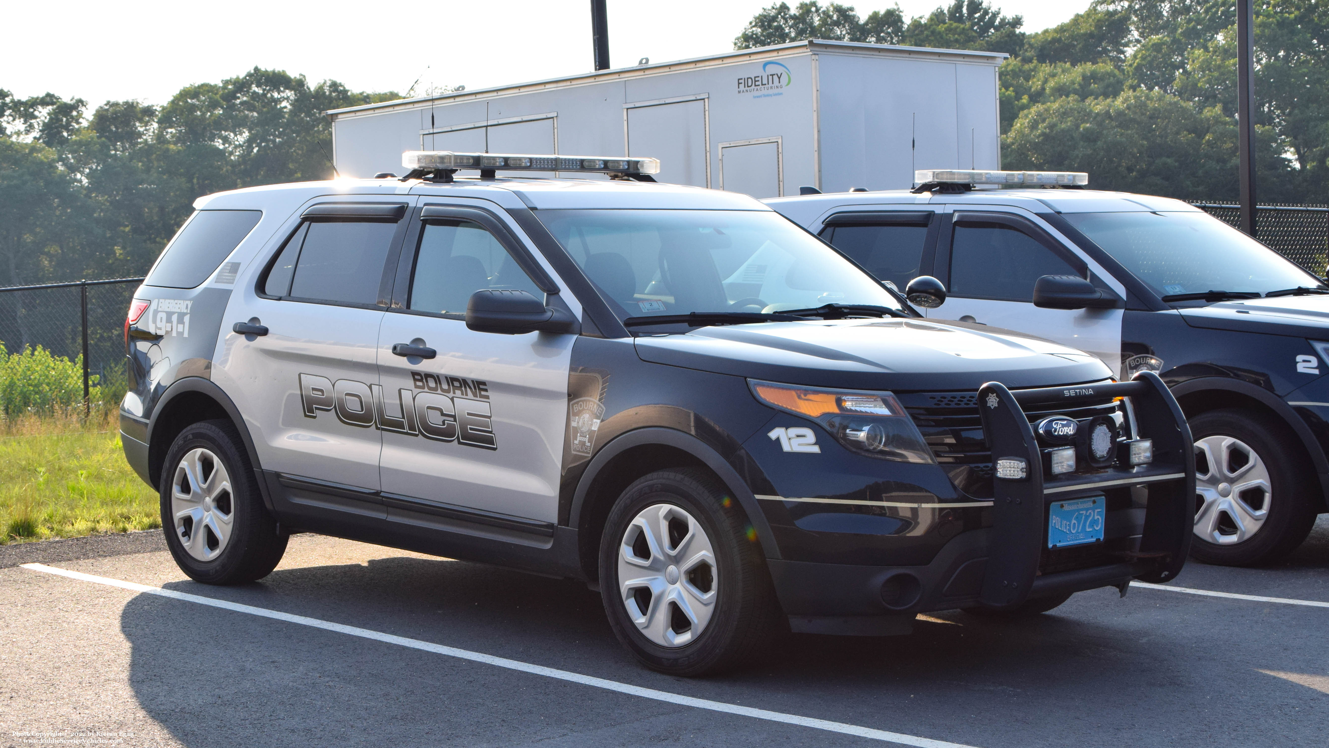 A photo  of Bourne Police
            Cruiser 12, a 2014 Ford Police Interceptor Utility             taken by Kieran Egan