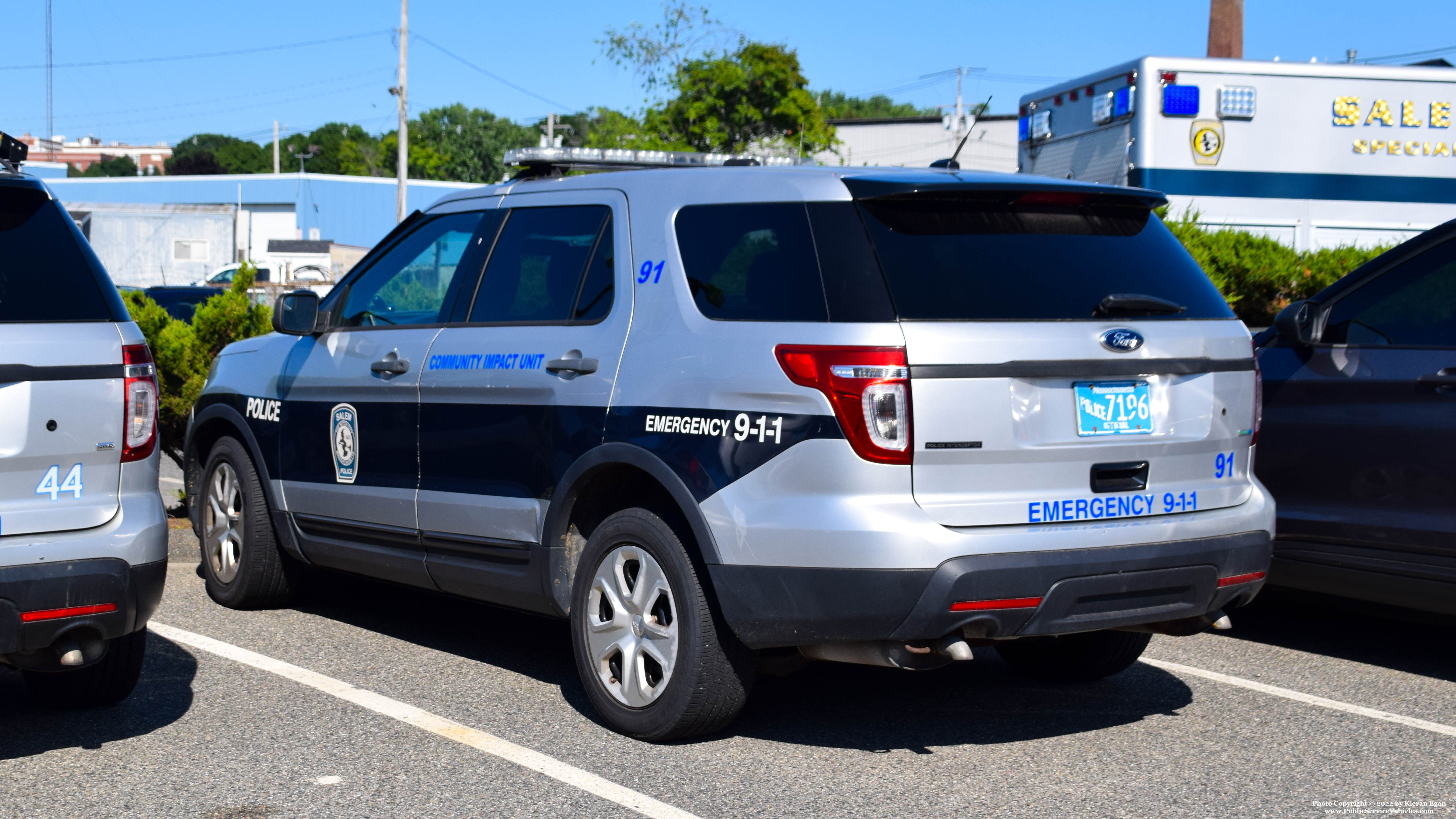 A photo  of Salem Police
            Cruiser 91, a 2013 Ford Police Interceptor Utility             taken by Kieran Egan