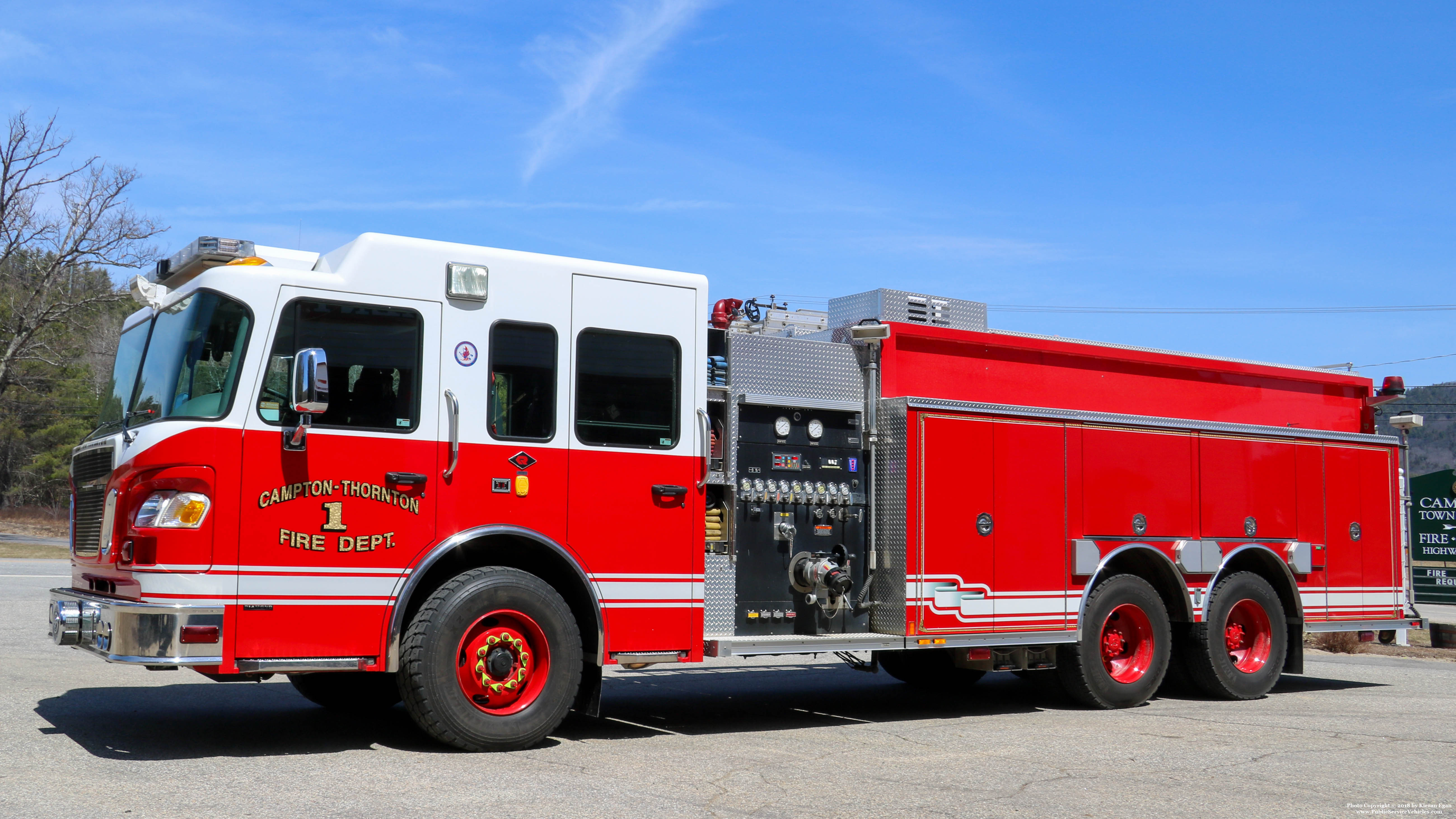 A photo  of Campton-Thornton Fire
            35 Engine 1, a 2007 Spartan             taken by Kieran Egan