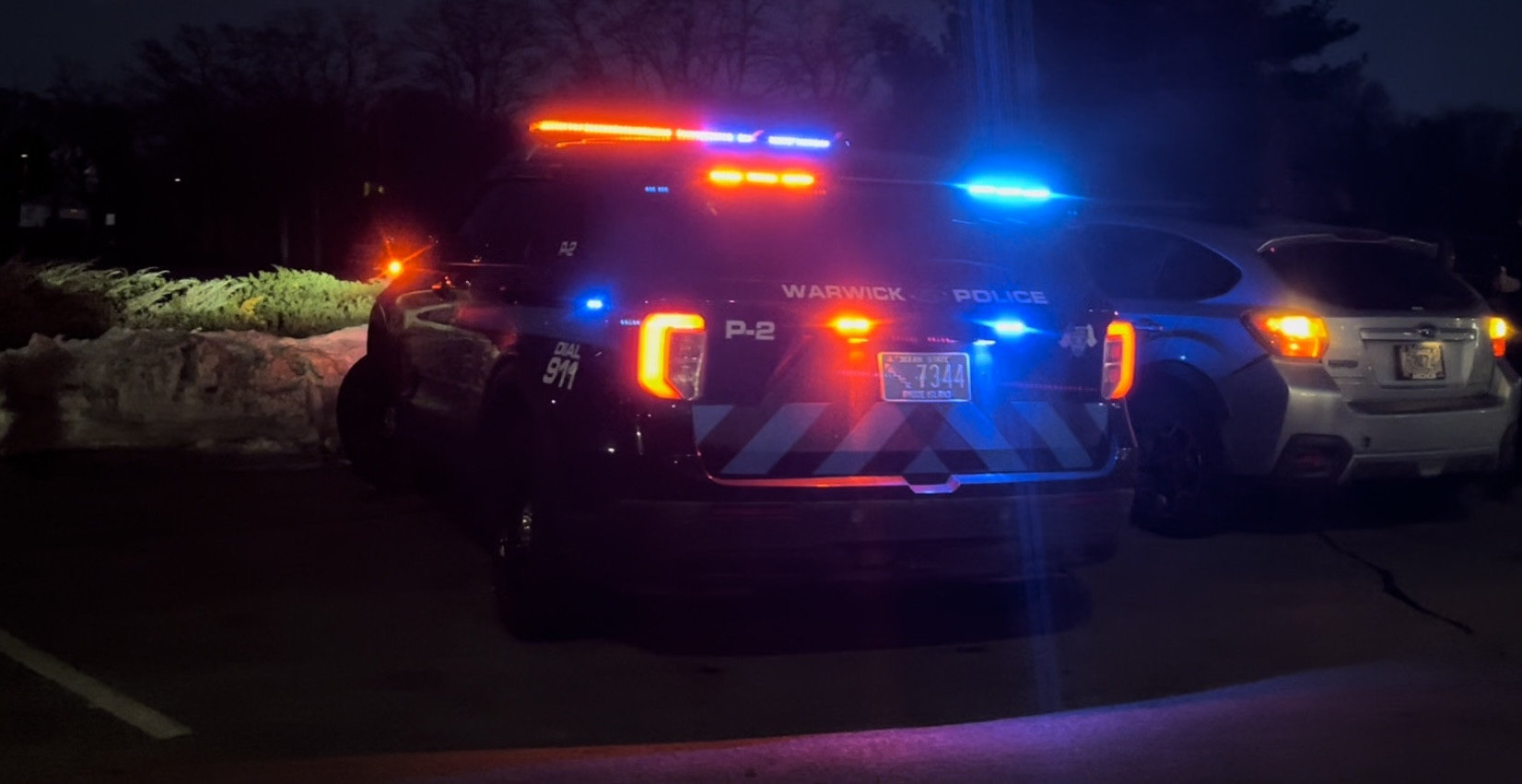 A photo  of Warwick Police
            Cruiser P-2, a 2021 Ford Police Interceptor Utility             taken by @riemergencyvehicles