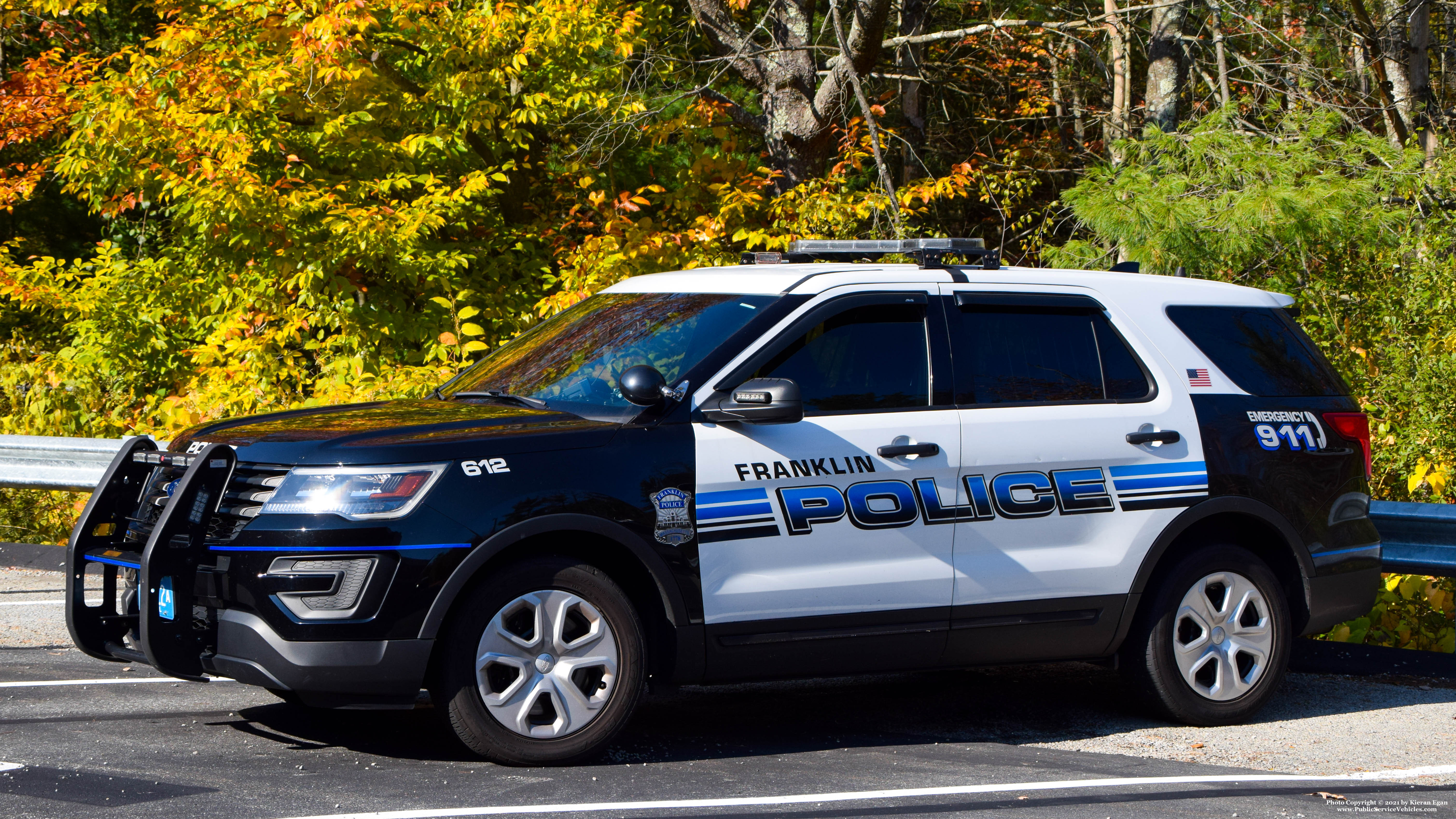 A photo  of Franklin Police
            Cruiser 612, a 2016-2019 Ford Police Interceptor Utility             taken by Kieran Egan