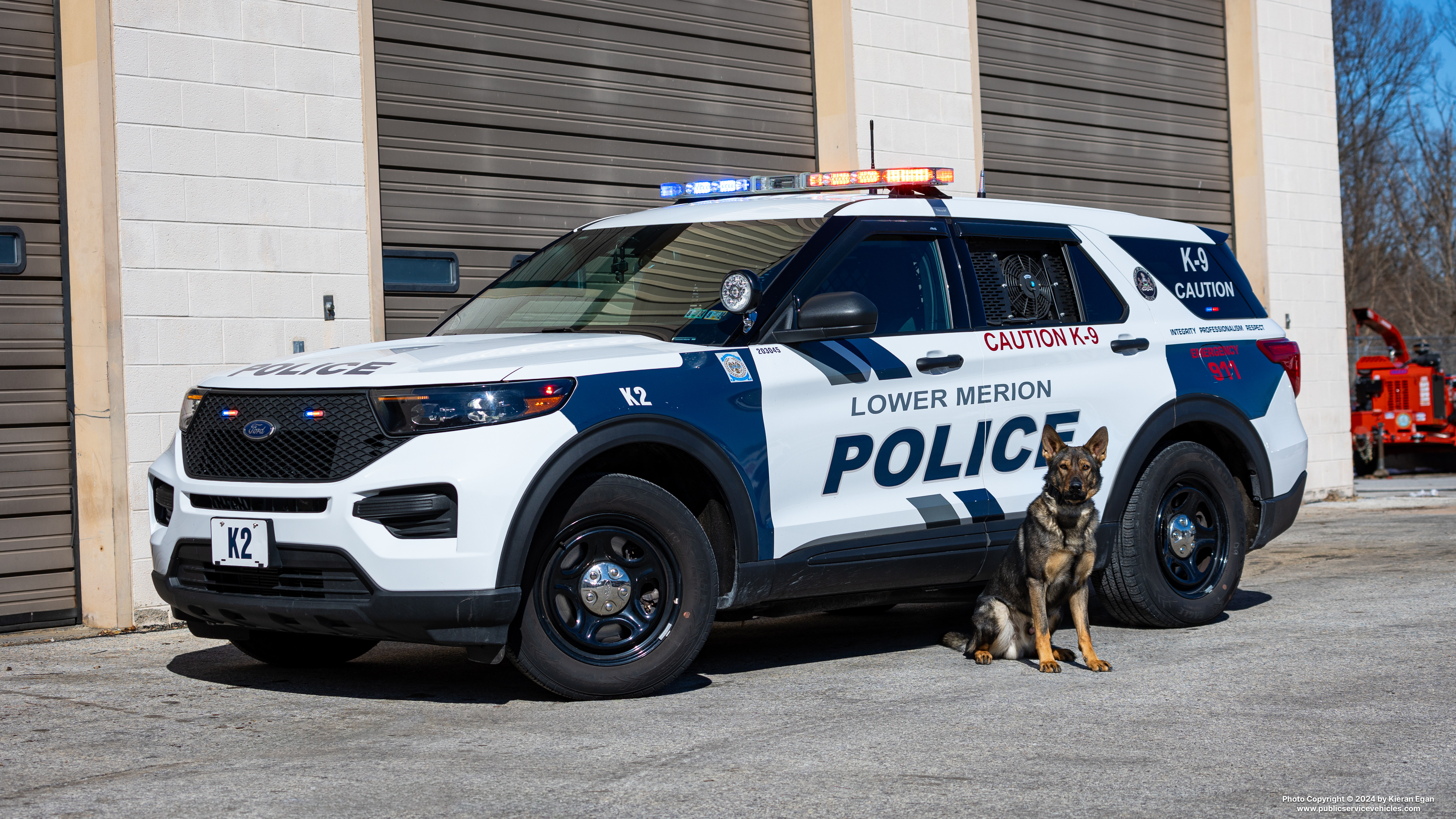 A photo  of Lower Merion Township Police
            Cruiser K2, a 2020 Ford Police Interceptor Utility             taken by Kieran Egan