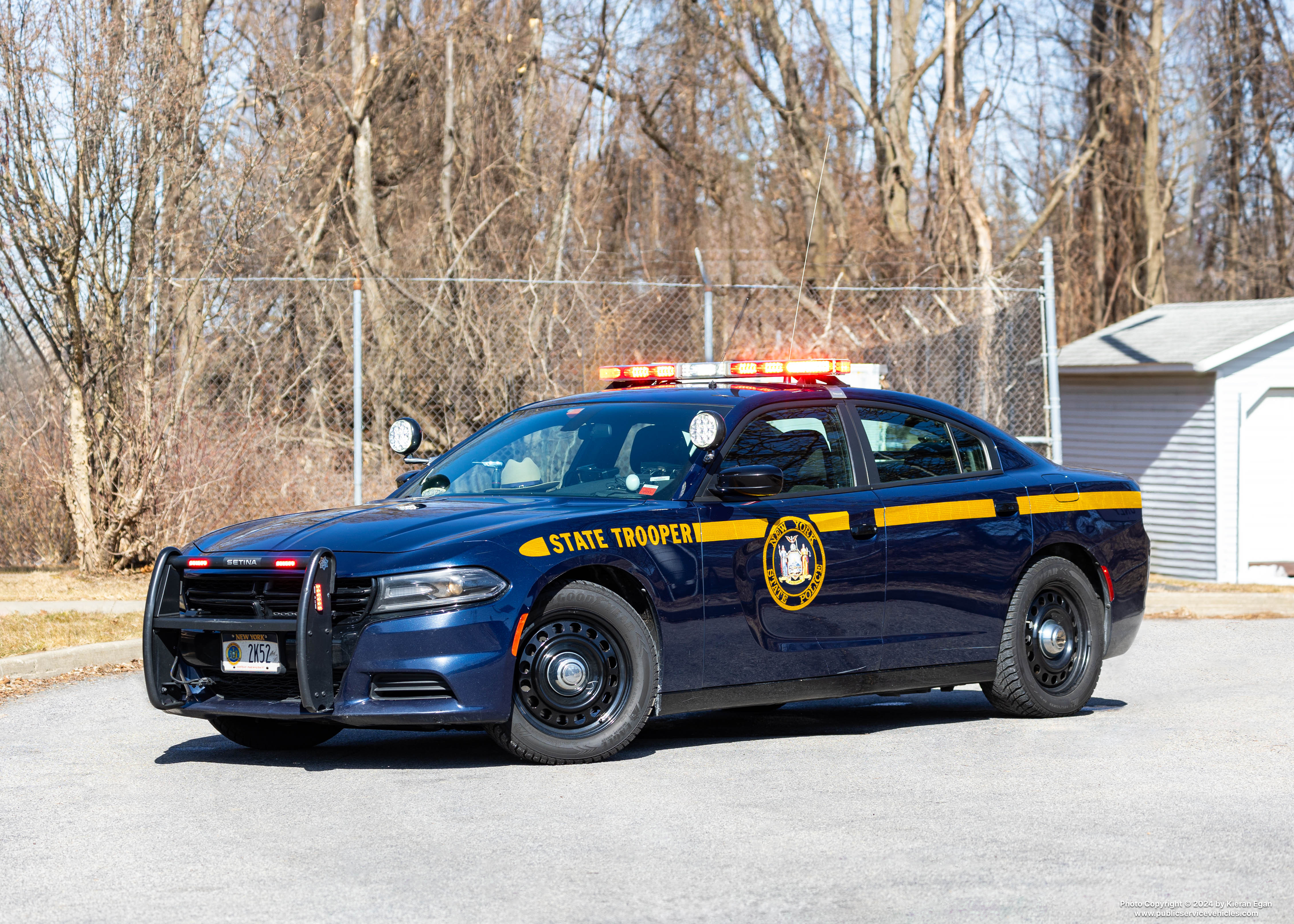 A photo  of New York State Police
            Cruiser 2K52, a 2020 Dodge Charger             taken by Kieran Egan