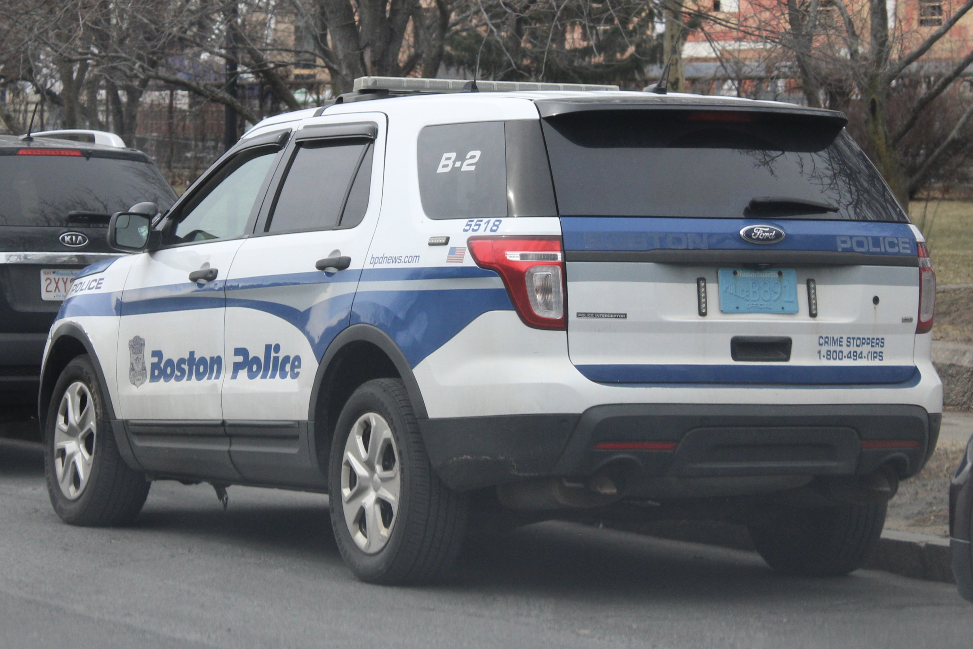 A photo  of Boston Police
            Cruiser 5518, a 2015 Ford Police Interceptor Utility             taken by @riemergencyvehicles