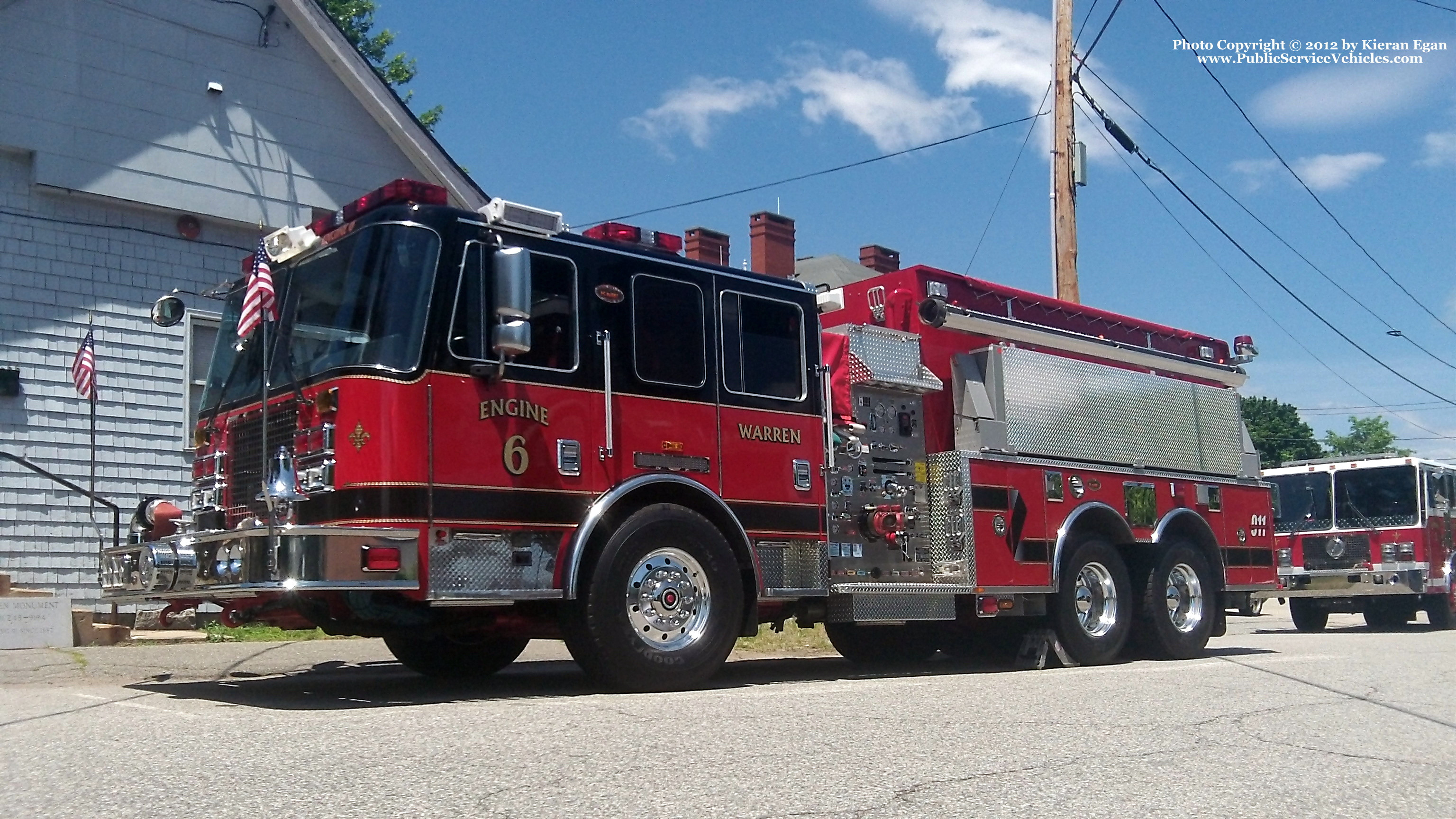 A photo  of Warren Fire
            Engine 6, a 2009 KME             taken by Kieran Egan