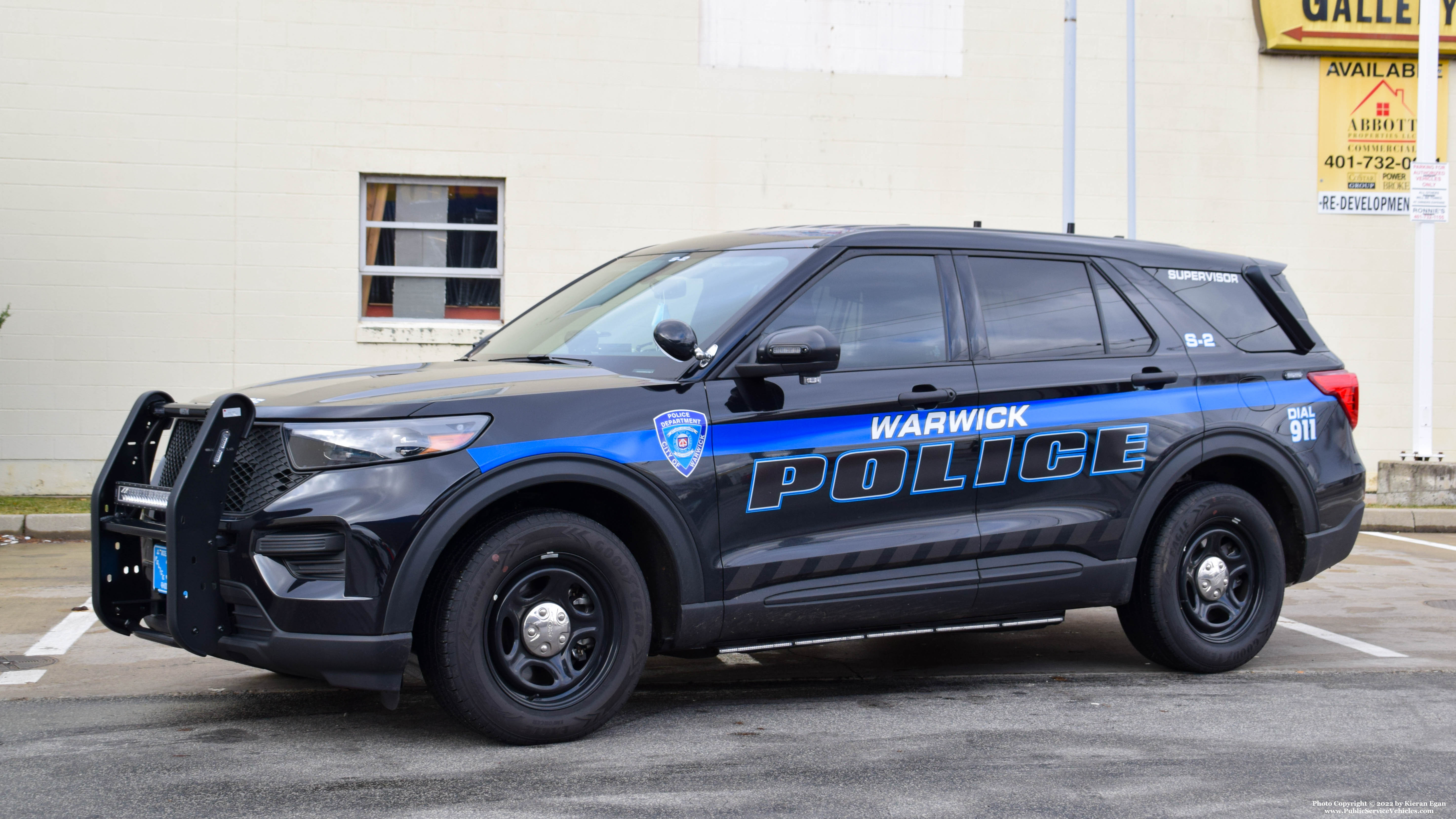 A photo  of Warwick Police
            Cruiser S-2, a 2021 Ford Police Interceptor Utility             taken by Kieran Egan