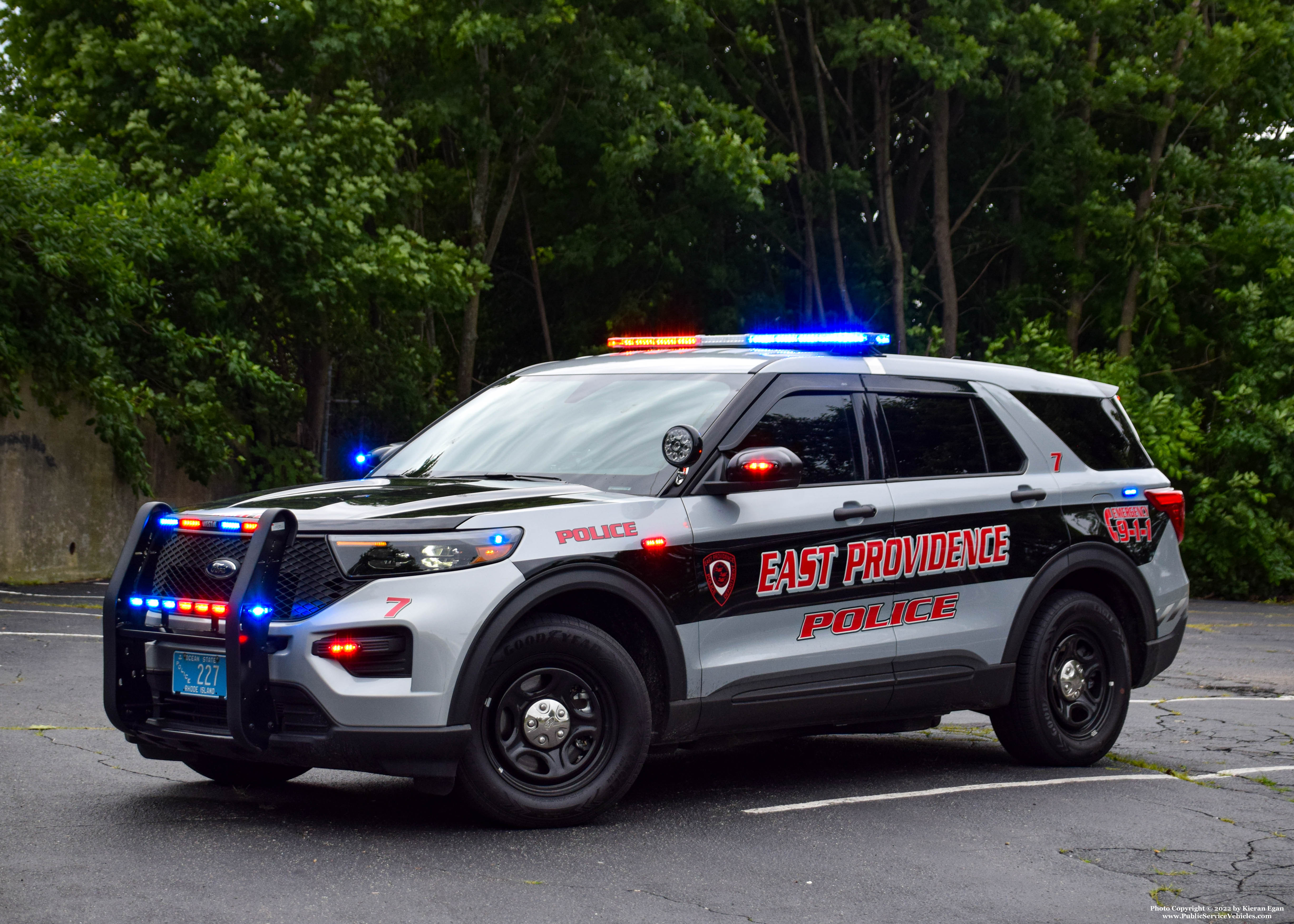 A photo  of East Providence Police
            Car 7, a 2021 Ford Police Interceptor Utility             taken by Kieran Egan