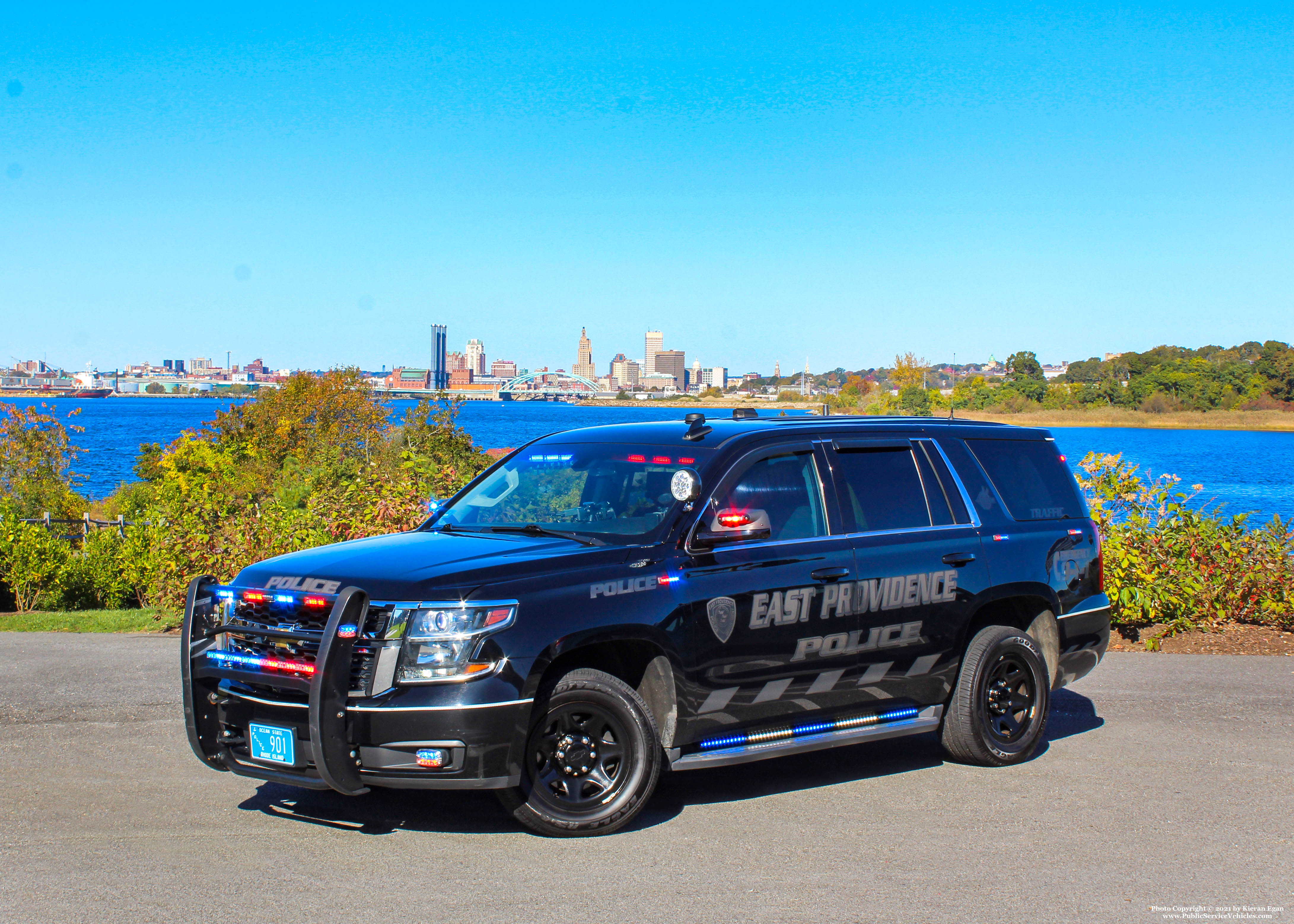 A photo  of East Providence Police
            Car [2]33, a 2016 Chevrolet Tahoe             taken by Kieran Egan