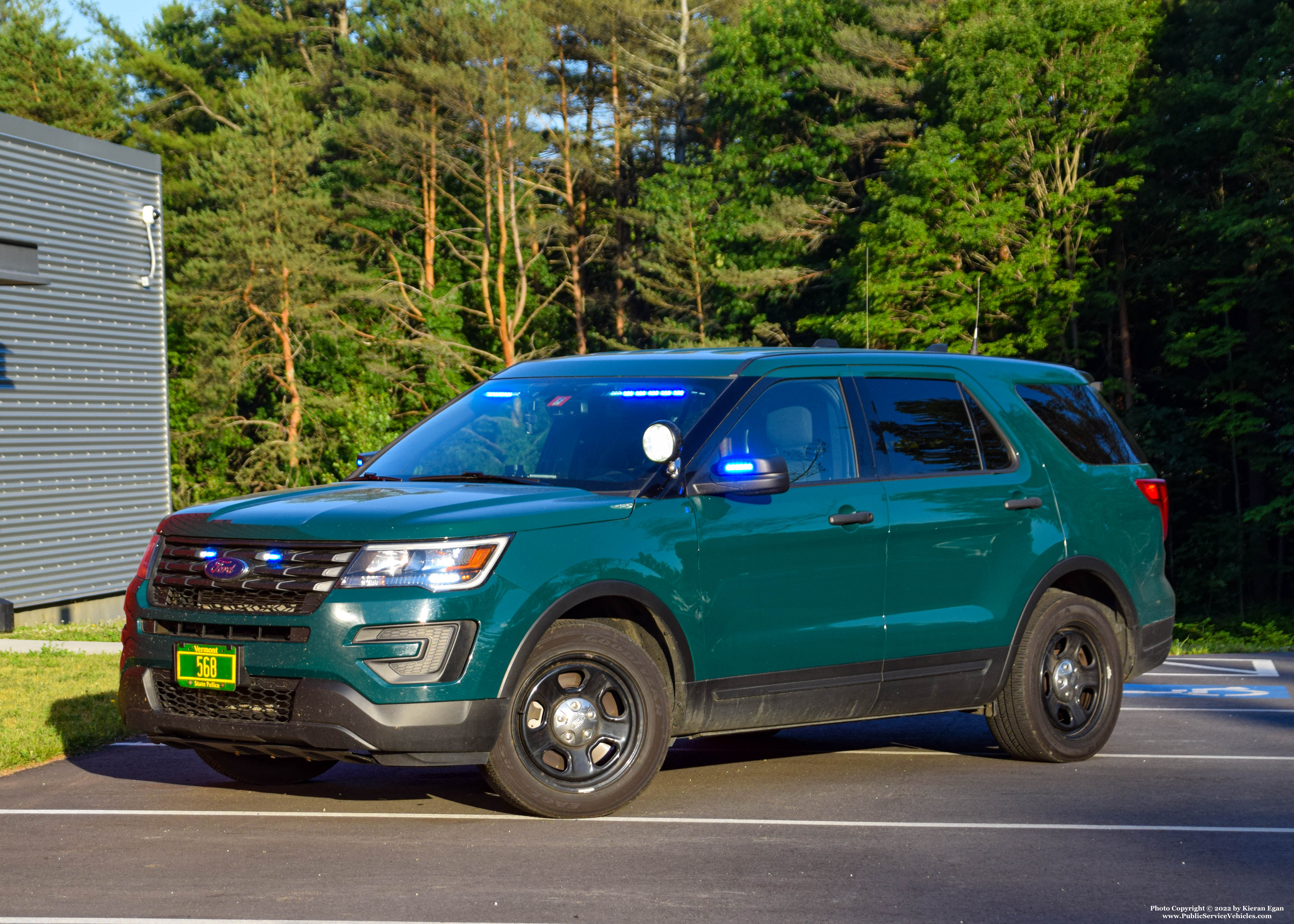 A photo  of Vermont State Police
            Cruiser 568, a 2016-2019 Ford Police Interceptor Utility             taken by Kieran Egan