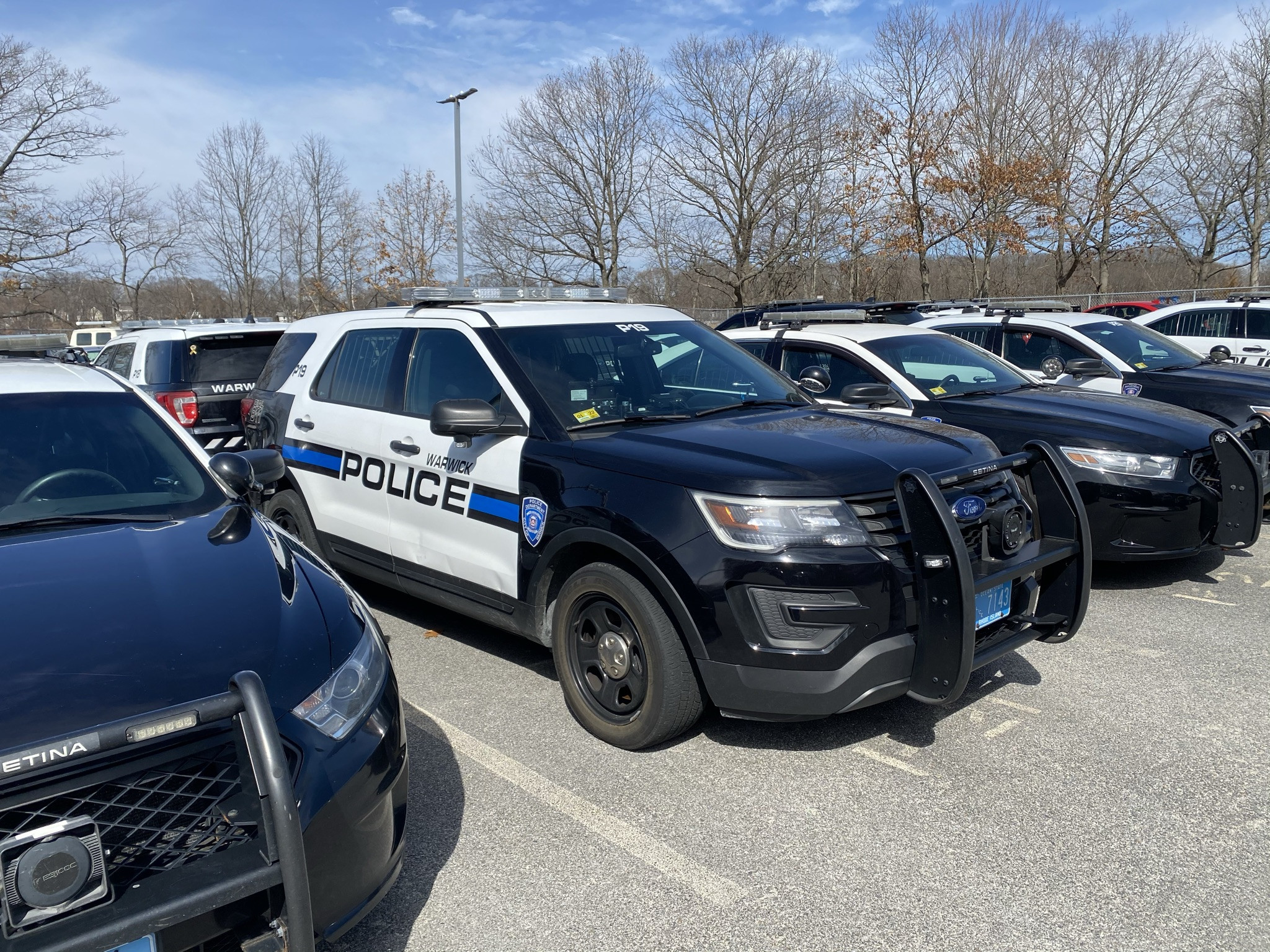 A photo  of Warwick Police
            Cruiser P-19, a 2019 Ford Police Interceptor Utility             taken by @riemergencyvehicles