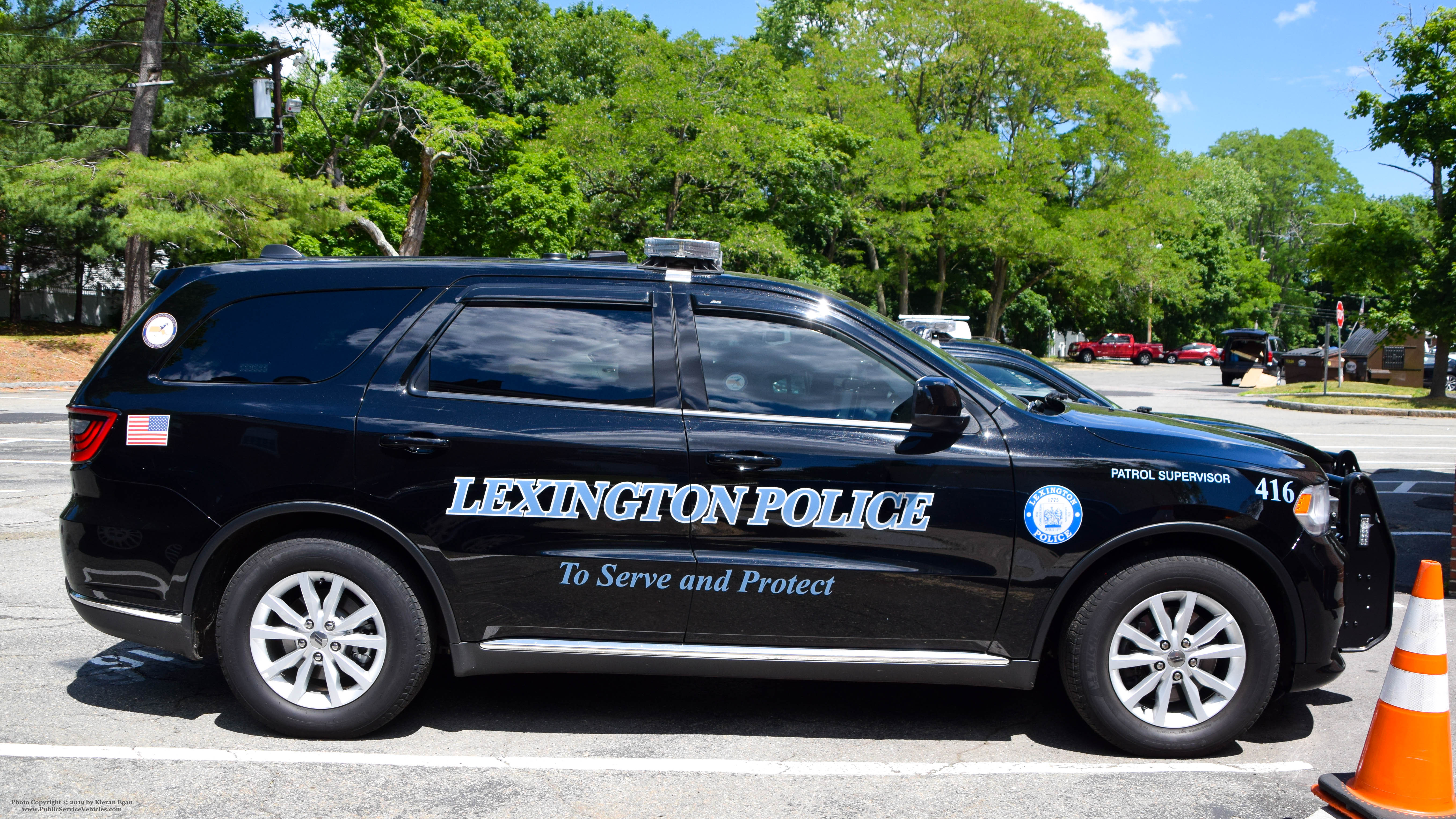 A photo  of Lexington Police
            Cruiser 416, a 2018 Dodge Durango             taken by Kieran Egan