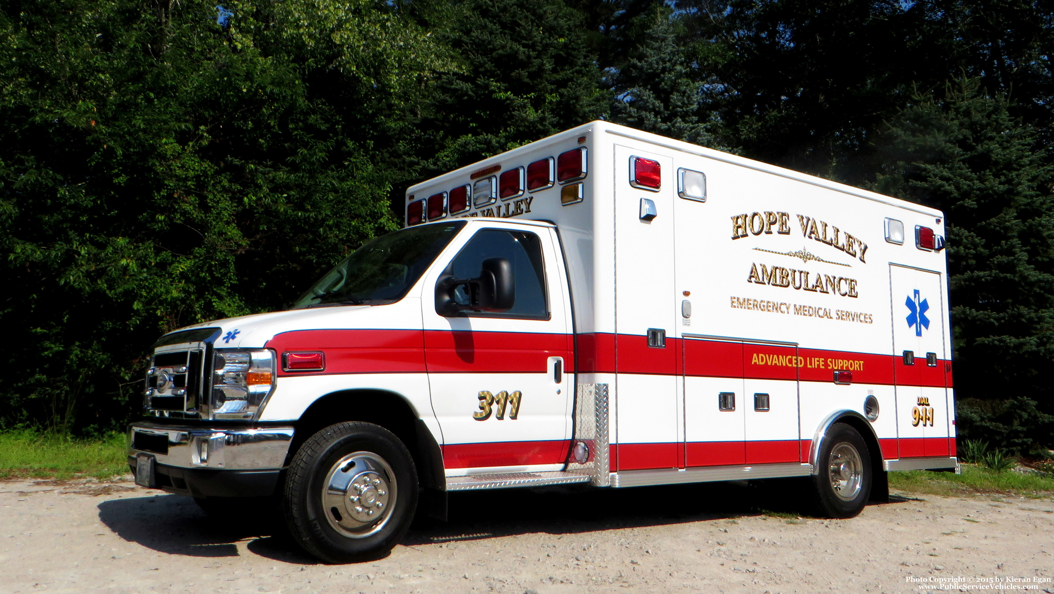 A photo  of Hope Valley Ambulance Squad
            Ambulance 311, a 2015 Ford E-450             taken by Kieran Egan