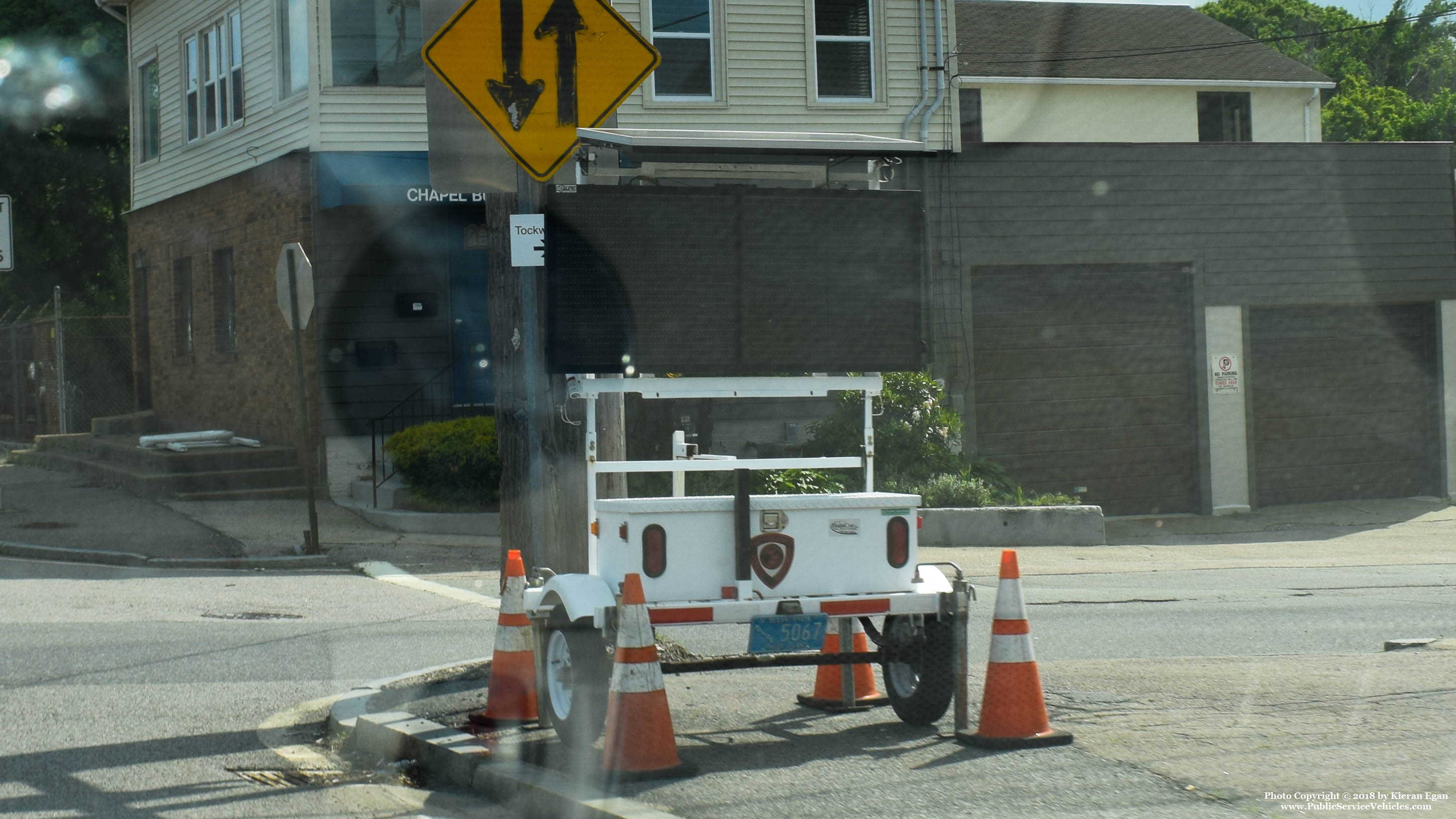 A photo  of East Providence Police
            Message Trailer, a 2006-2010 All Traffic Solutions Speed Trailer             taken by Kieran Egan