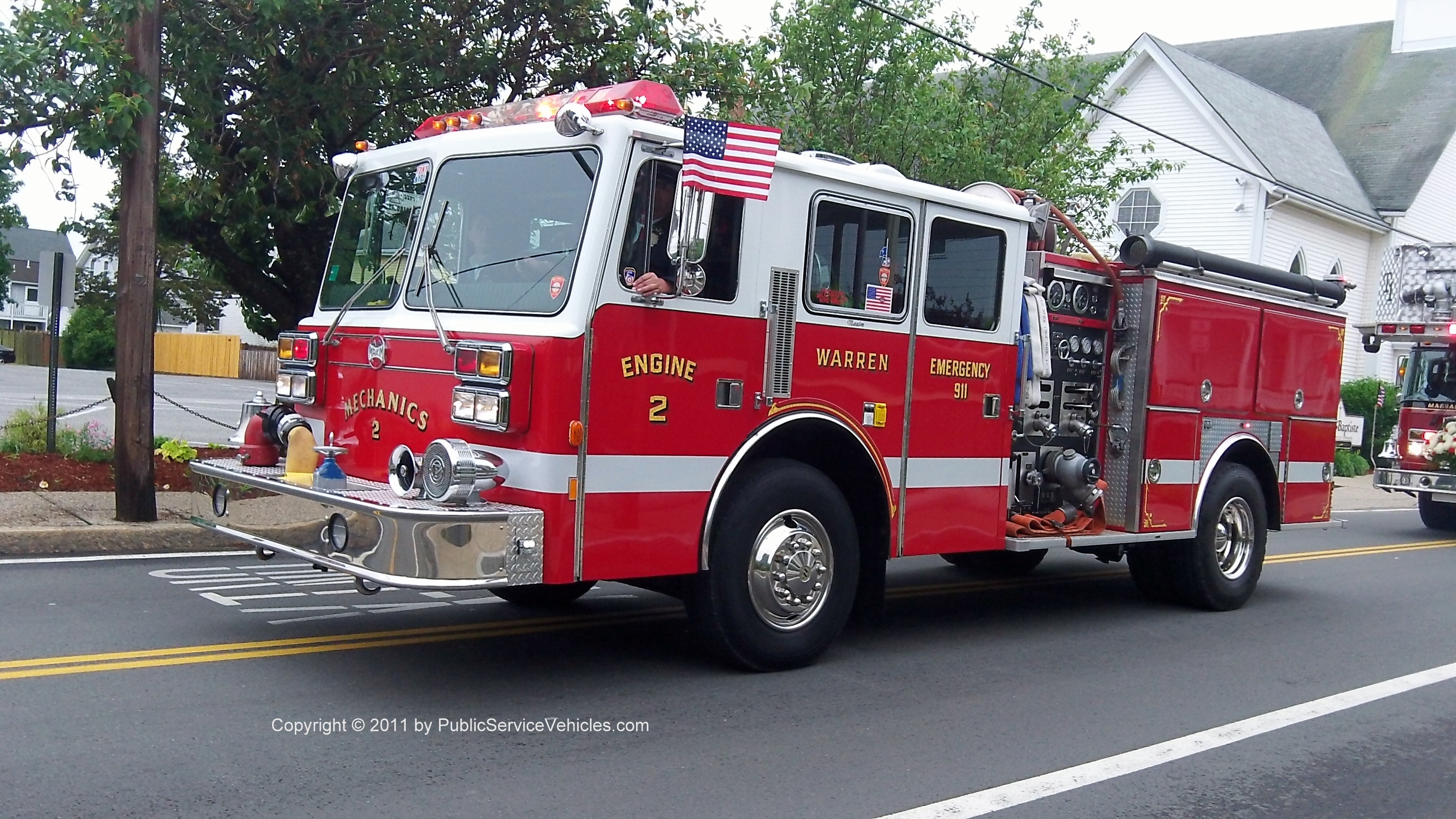 A photo  of Warren Fire
            Engine 2, a 1989 Maxim             taken by Kieran Egan