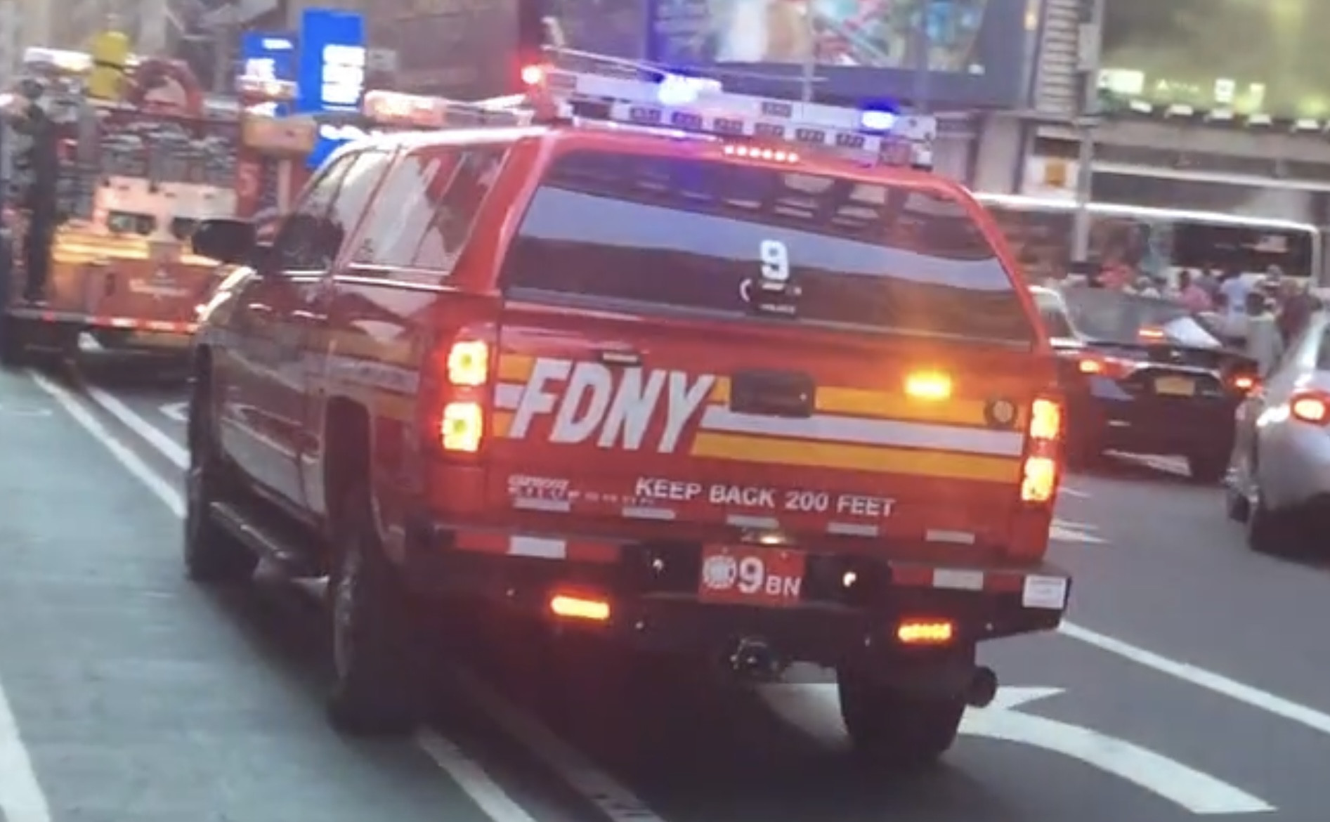 A photo  of Fire Department of the City of New York
            Battalion 9, a 2018 Chevrolet Silverado 2500HD Crew Cab             taken by @riemergencyvehicles