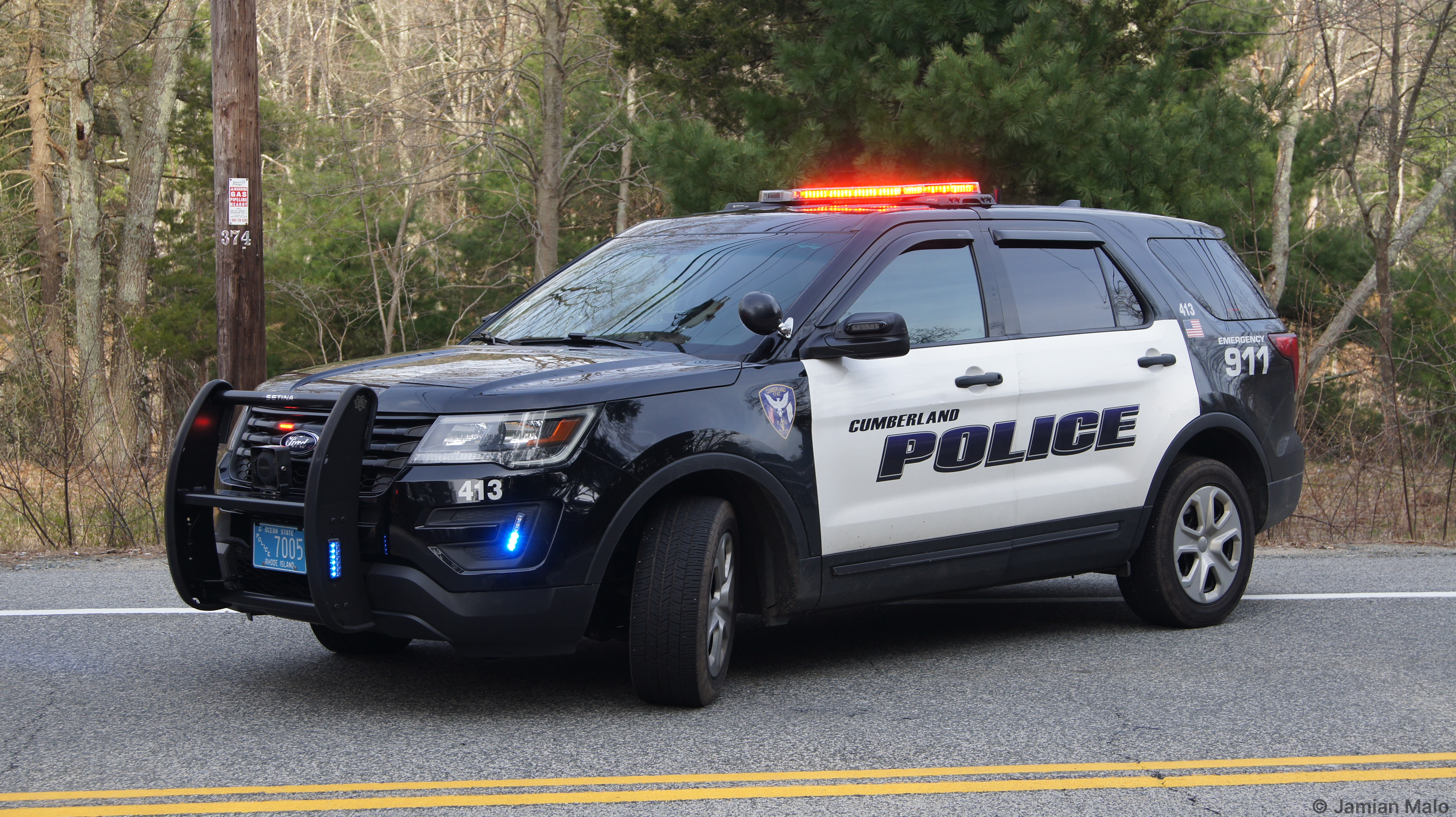 A photo  of Cumberland Police
            Cruiser 413, a 2018 Ford Police Interceptor Utility             taken by Jamian Malo