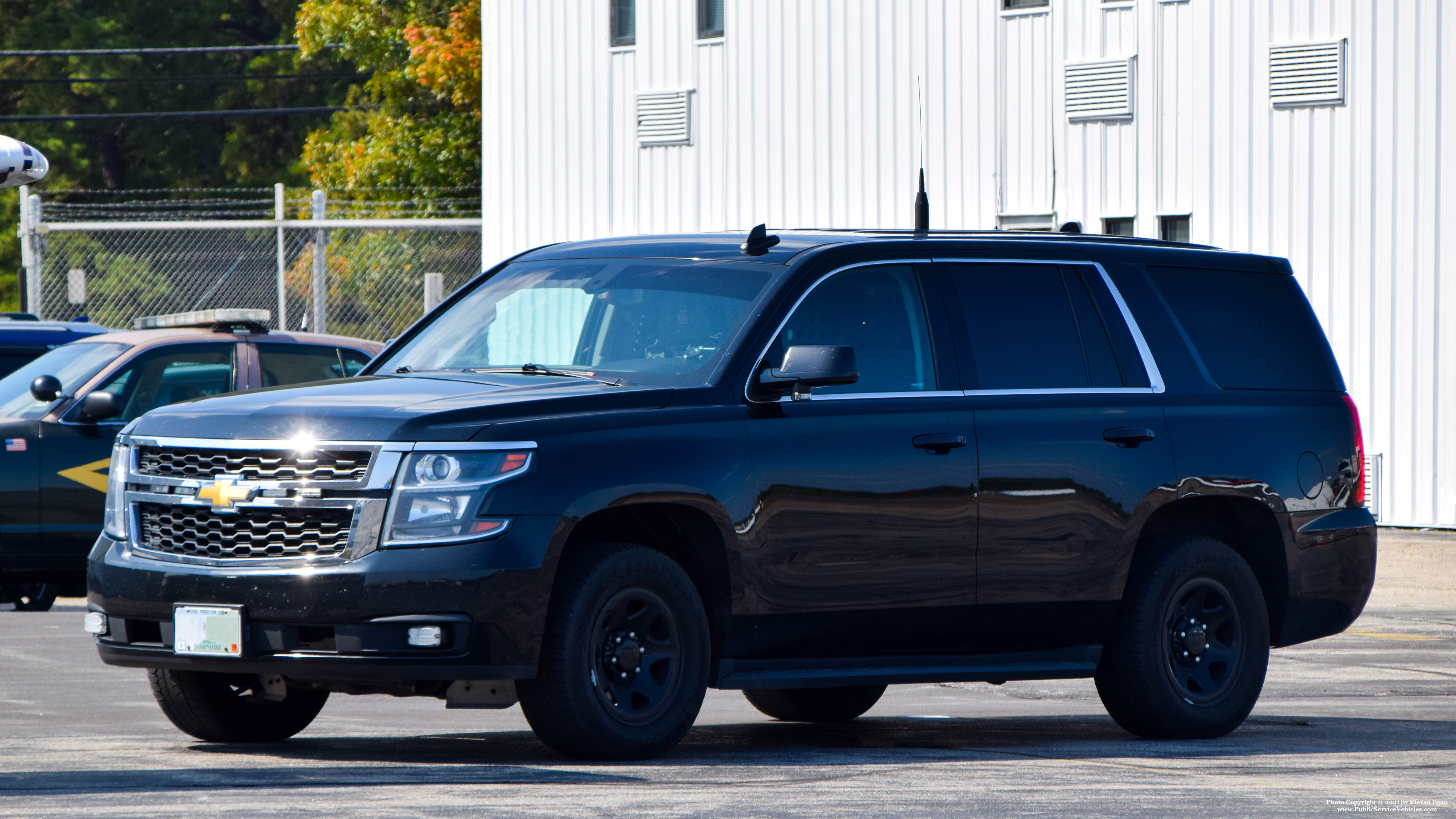 A photo  of New Hampshire State Police
            Unmarked Unit, a 2015-2019 Chevrolet Tahoe             taken by Kieran Egan