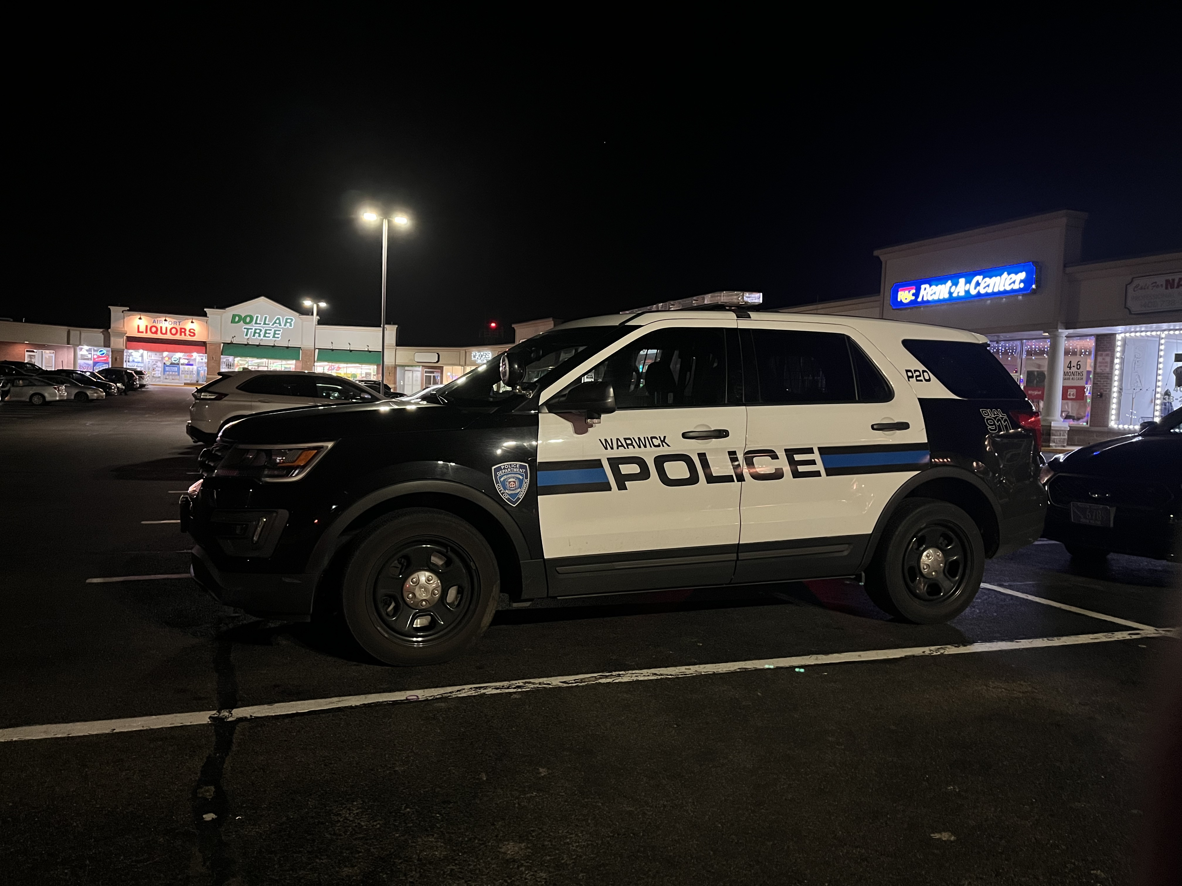 A photo  of Warwick Police
            Cruiser P-20, a 2019 Ford Police Interceptor Utility             taken by @riemergencyvehicles