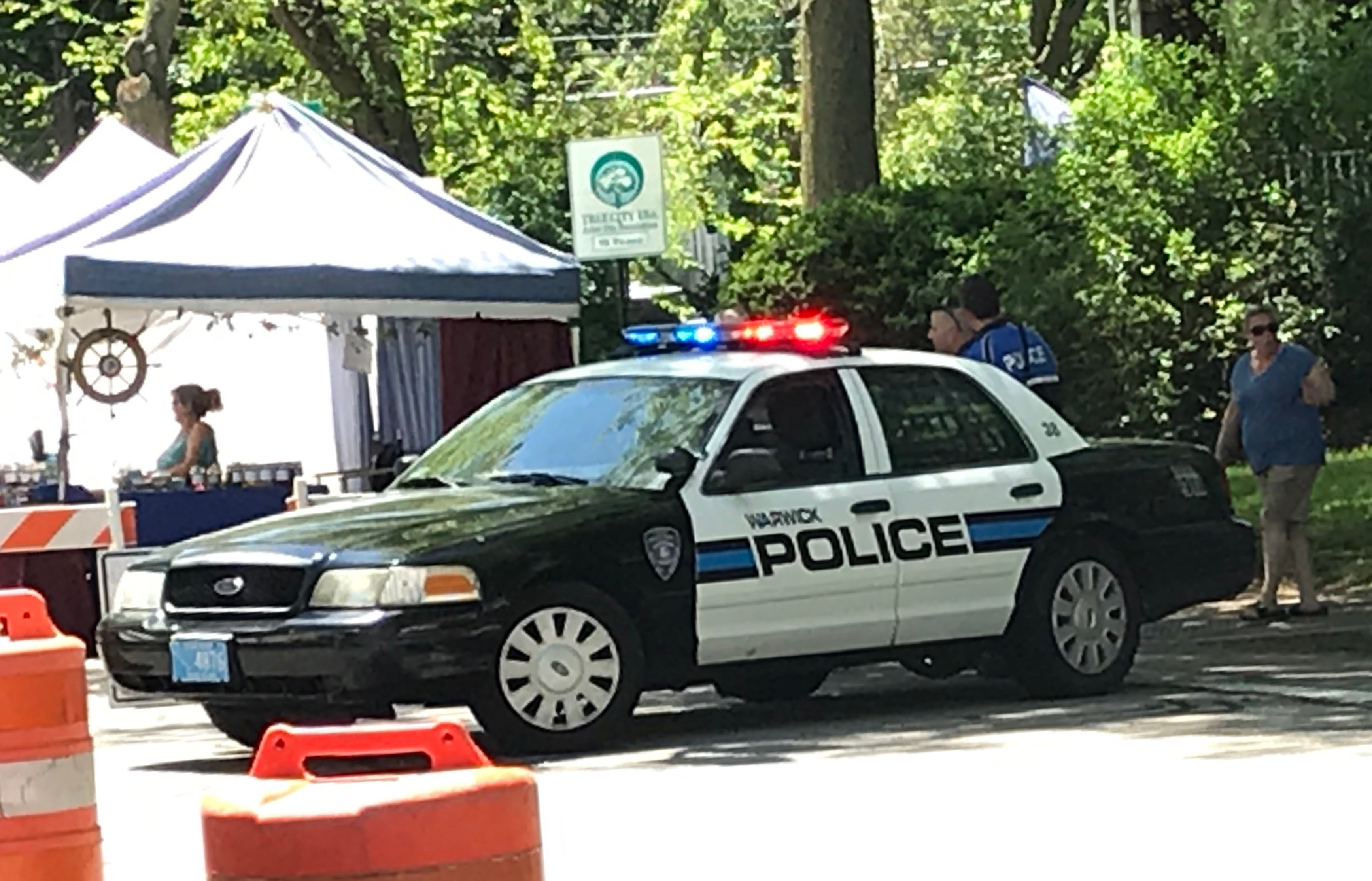 A photo  of Warwick Police
            Cruiser R-38, a 2011 Ford Crown Victoria Police Interceptor             taken by @riemergencyvehicles