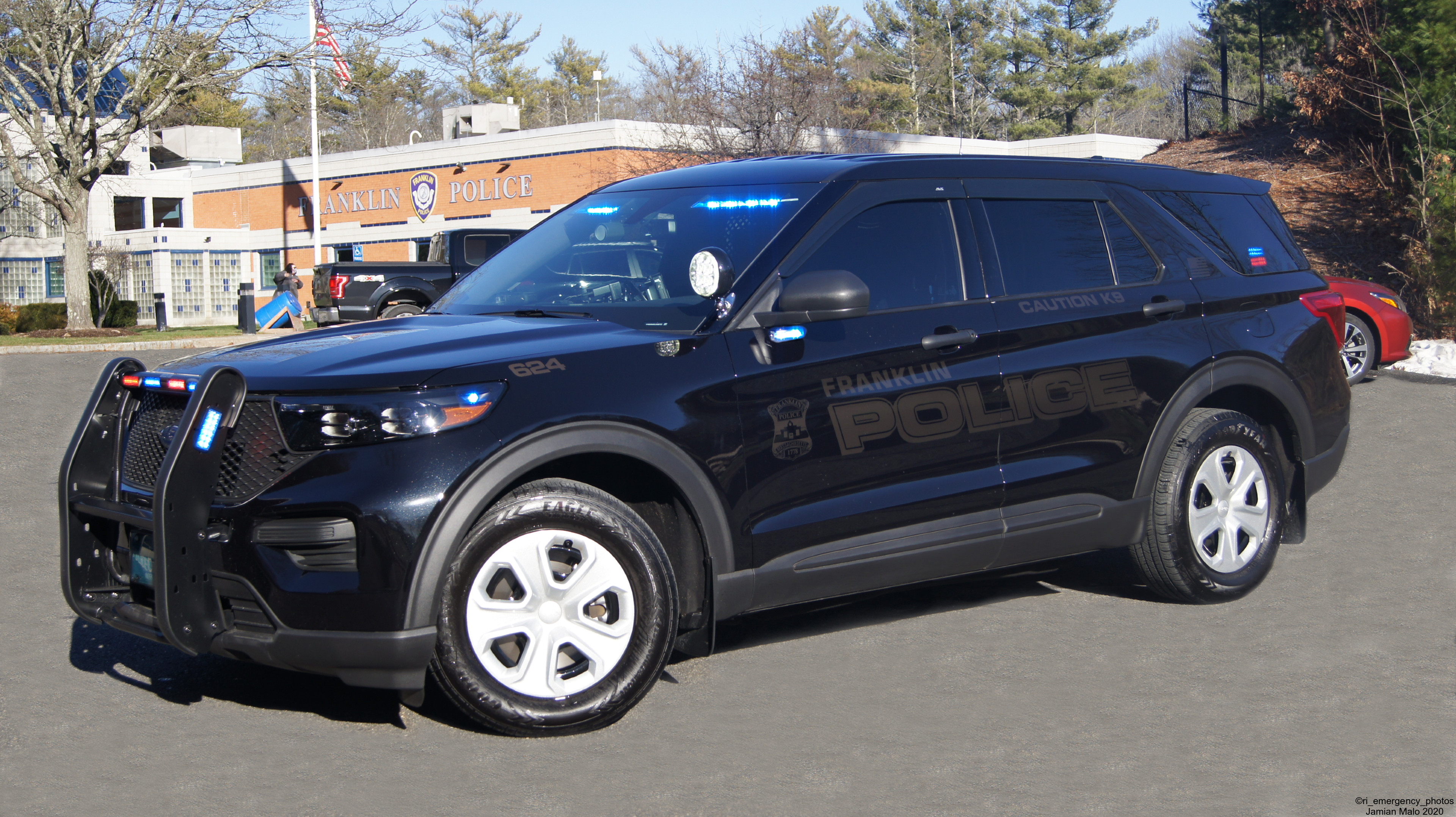 A photo  of Franklin Police
            Cruiser 624, a 2020 Ford Police Interceptor Utility             taken by Jamian Malo