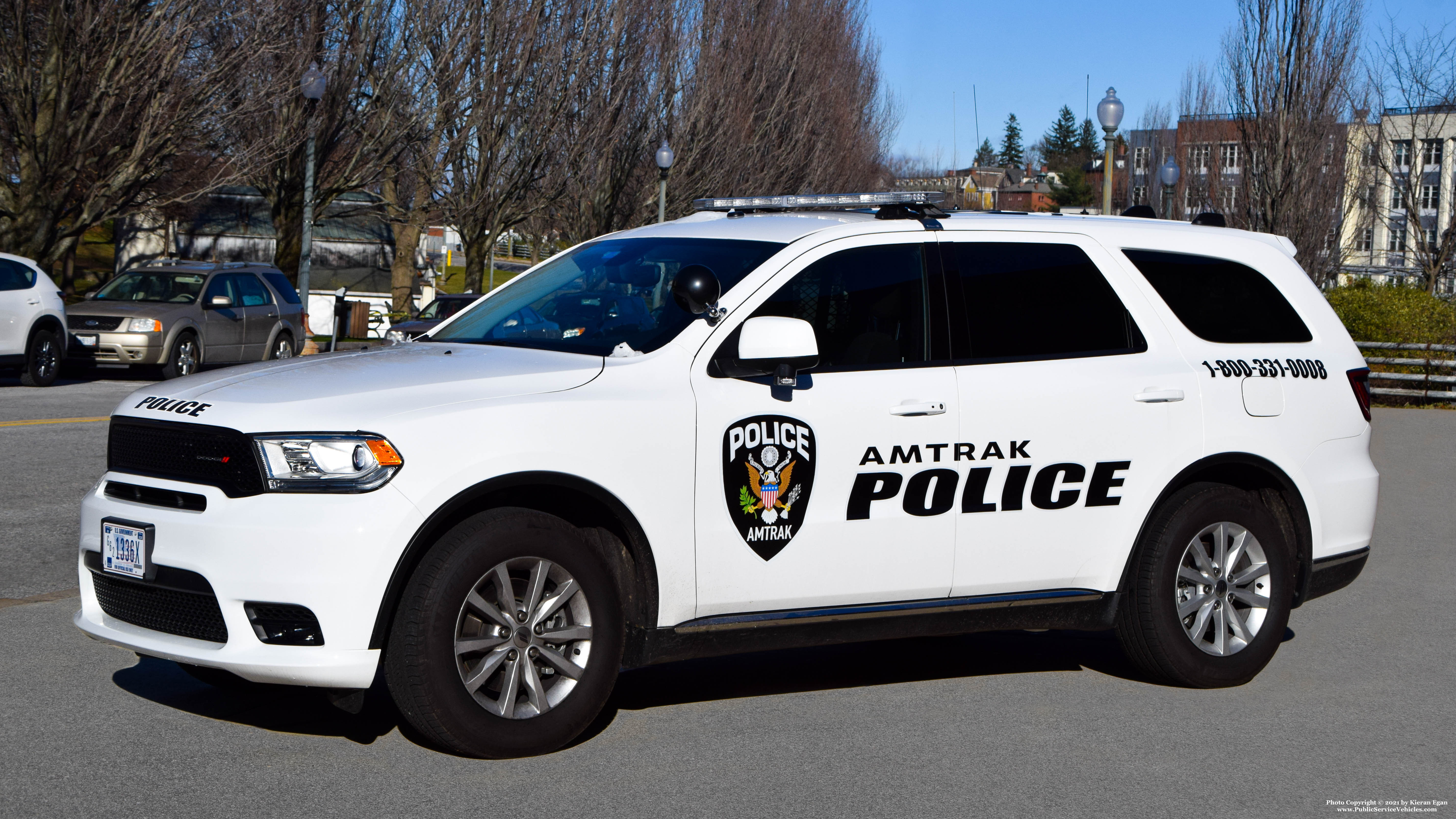 A photo  of Amtrak Police
            Cruiser 102, a 2019 Dodge Charger             taken by Kieran Egan