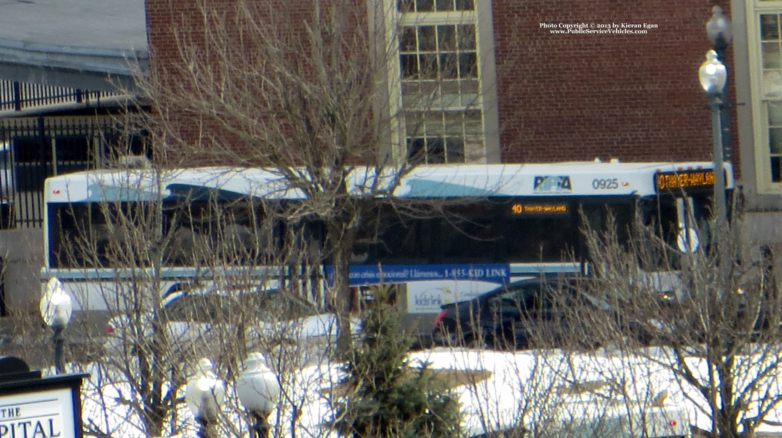 A photo  of Rhode Island Public Transit Authority
            Bus 0925, a 2009 Gillig Low Floor             taken by Kieran Egan