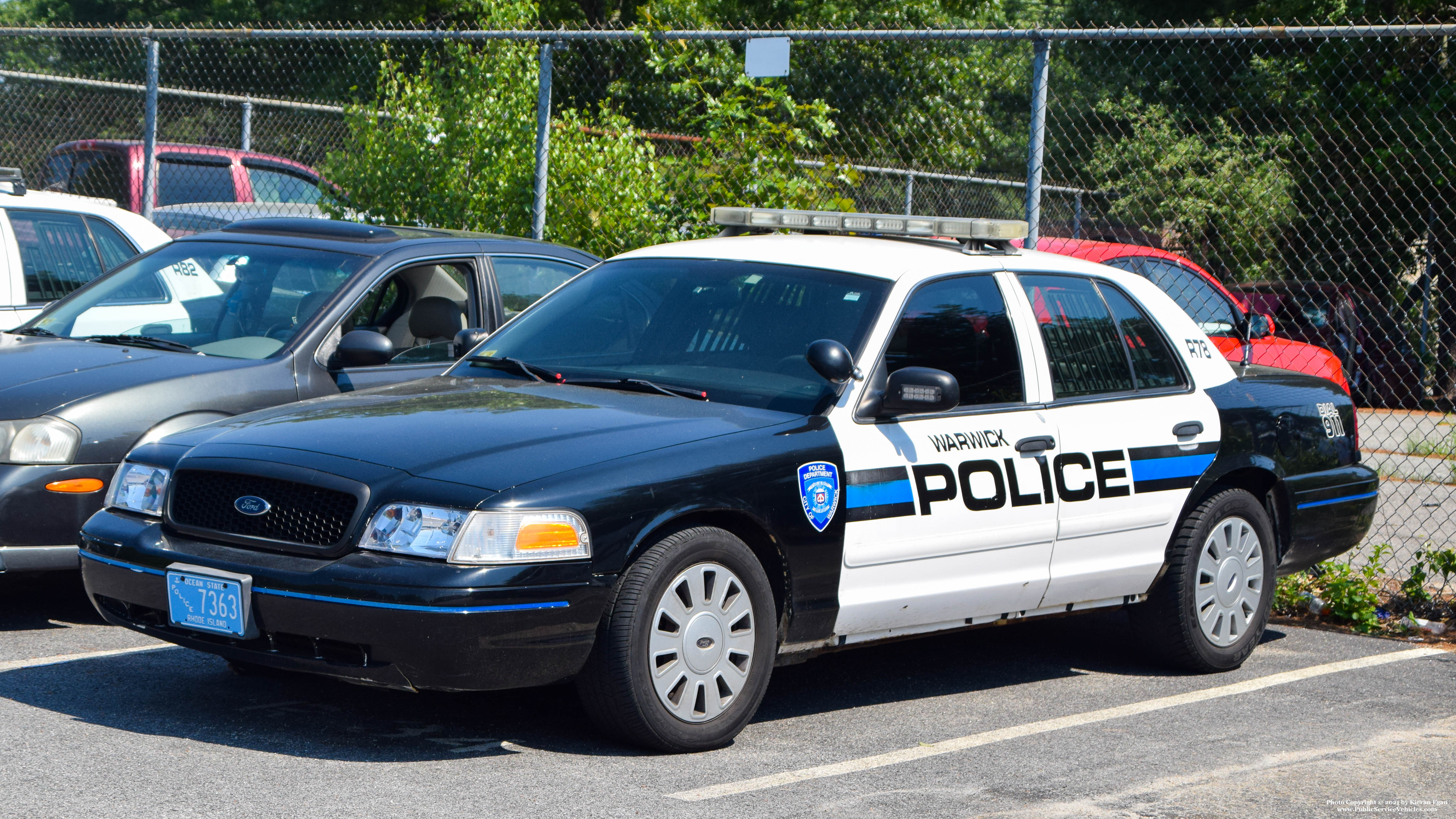 A photo  of Warwick Police
            Cruiser R-78, a 2006-2008 Ford Crown Victoria Police Interceptor             taken by Kieran Egan