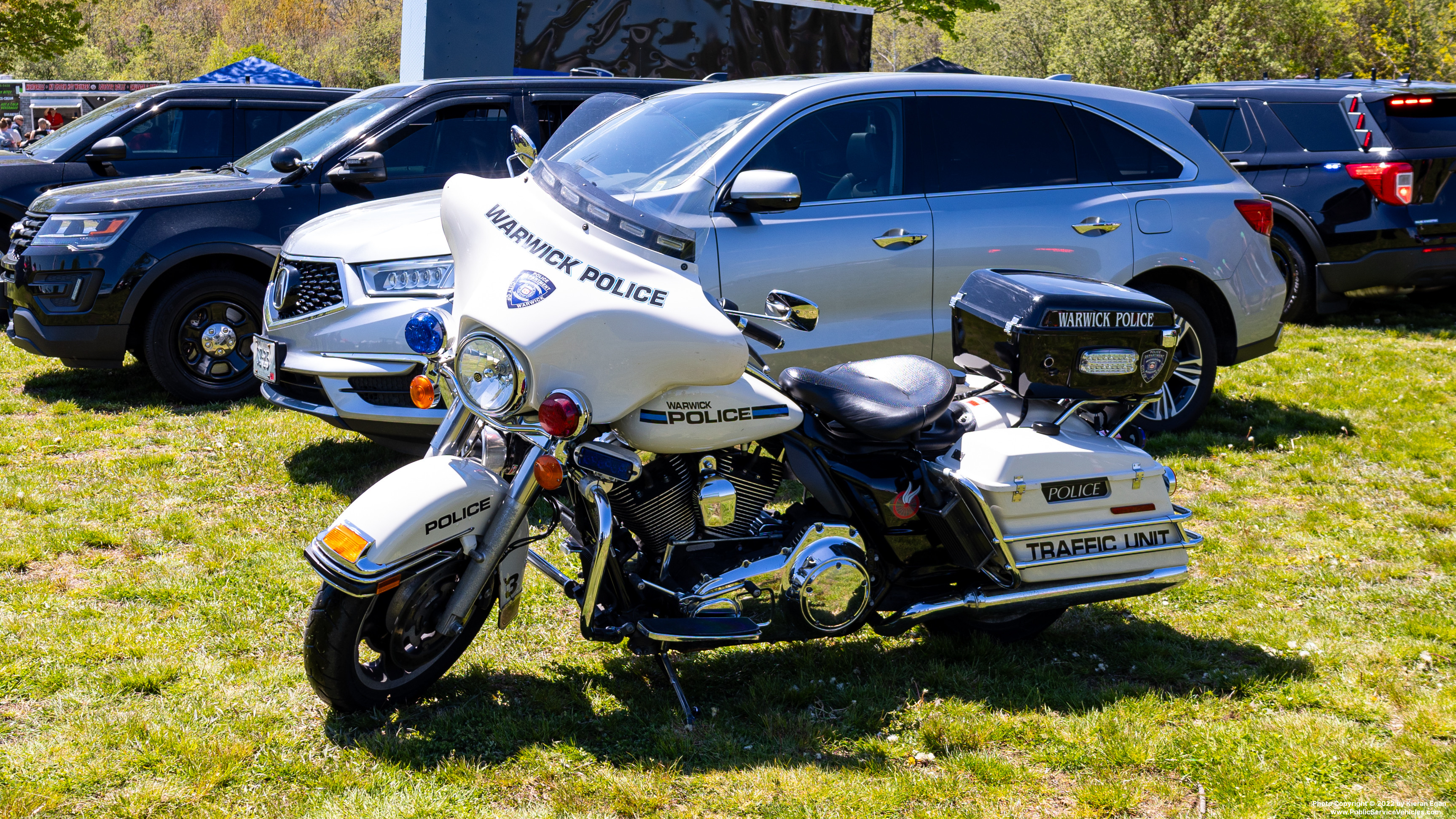 A photo  of Warwick Police
            Motorcycle 3, a 2000-2014 Harley Davidson Electra Glide             taken by Kieran Egan